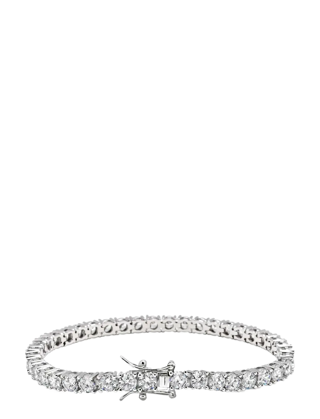 Nialaya - Tennis Bracelet with Silver - armbånd - silver - 3