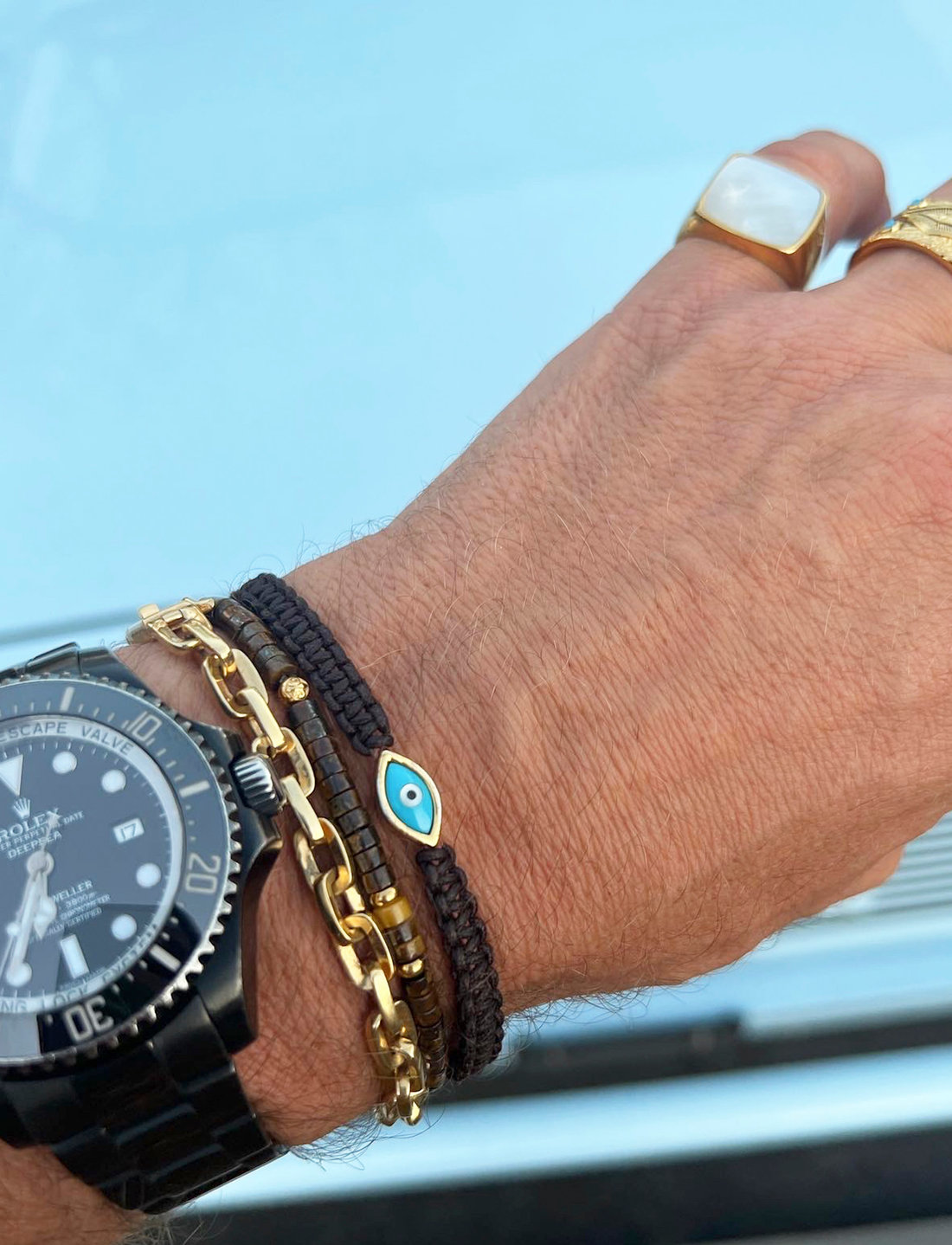 Evil eye rope bracelet discount