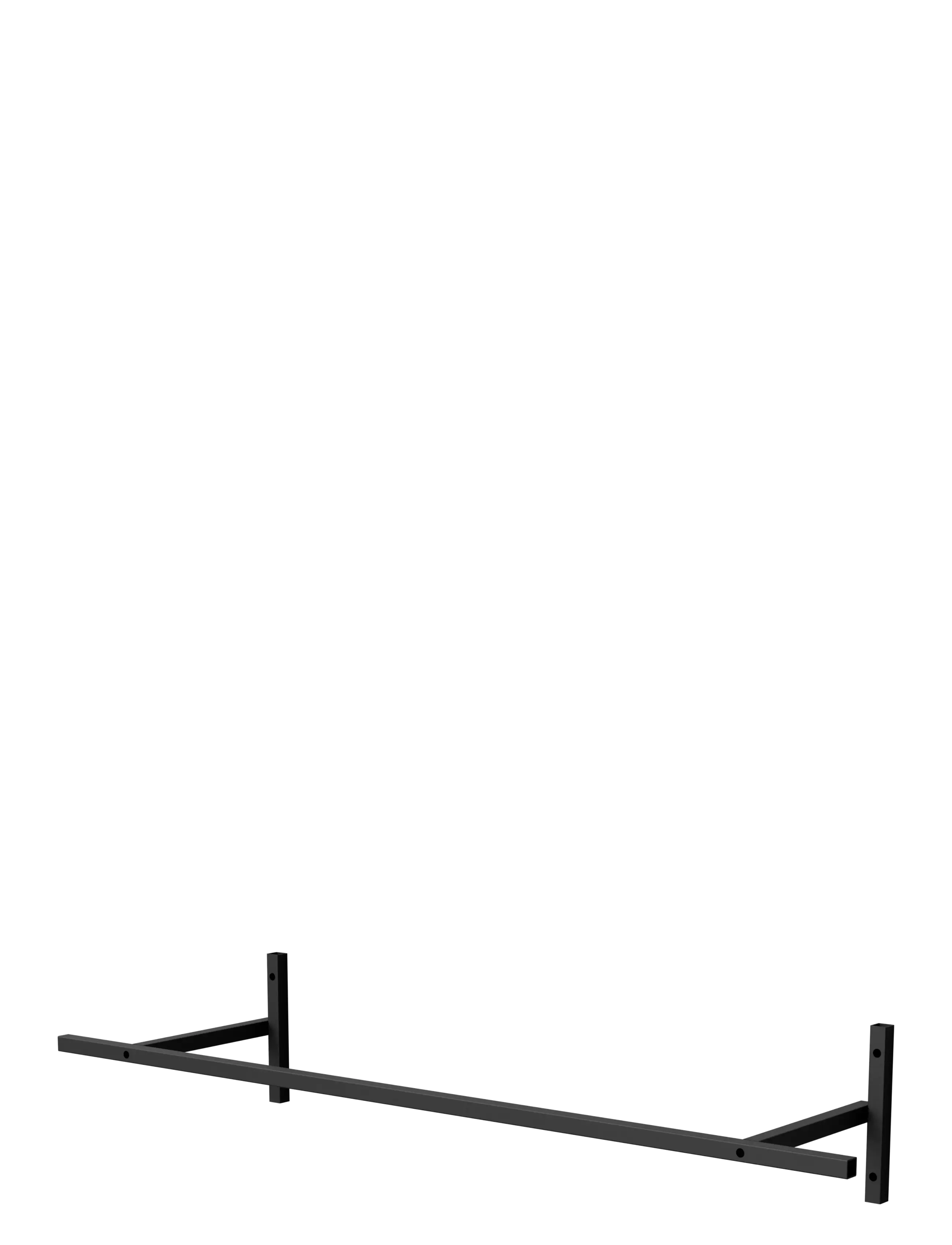 Nichba Design Wardrobe Rail Black, Coat Krog & Racks, Sort, Str: ONE SIZE