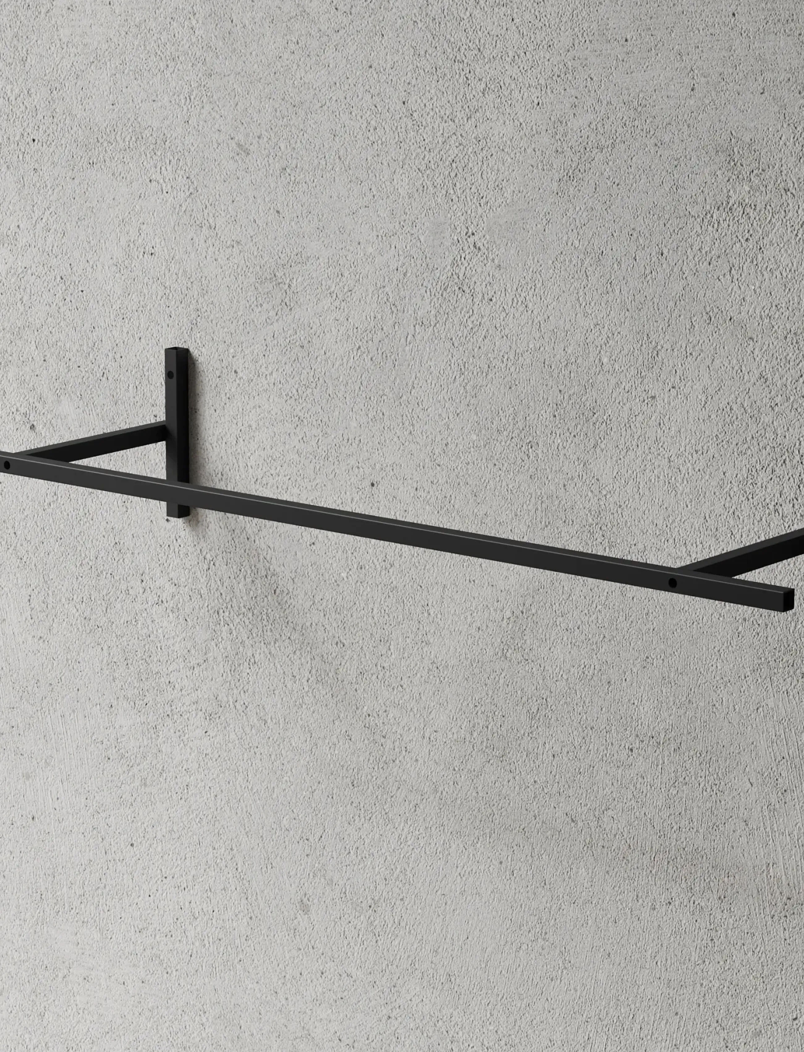 Nichba Design Wardrobe Rail - Black, One Size, Black, Møbler > Knager Og Stativer, Unisex