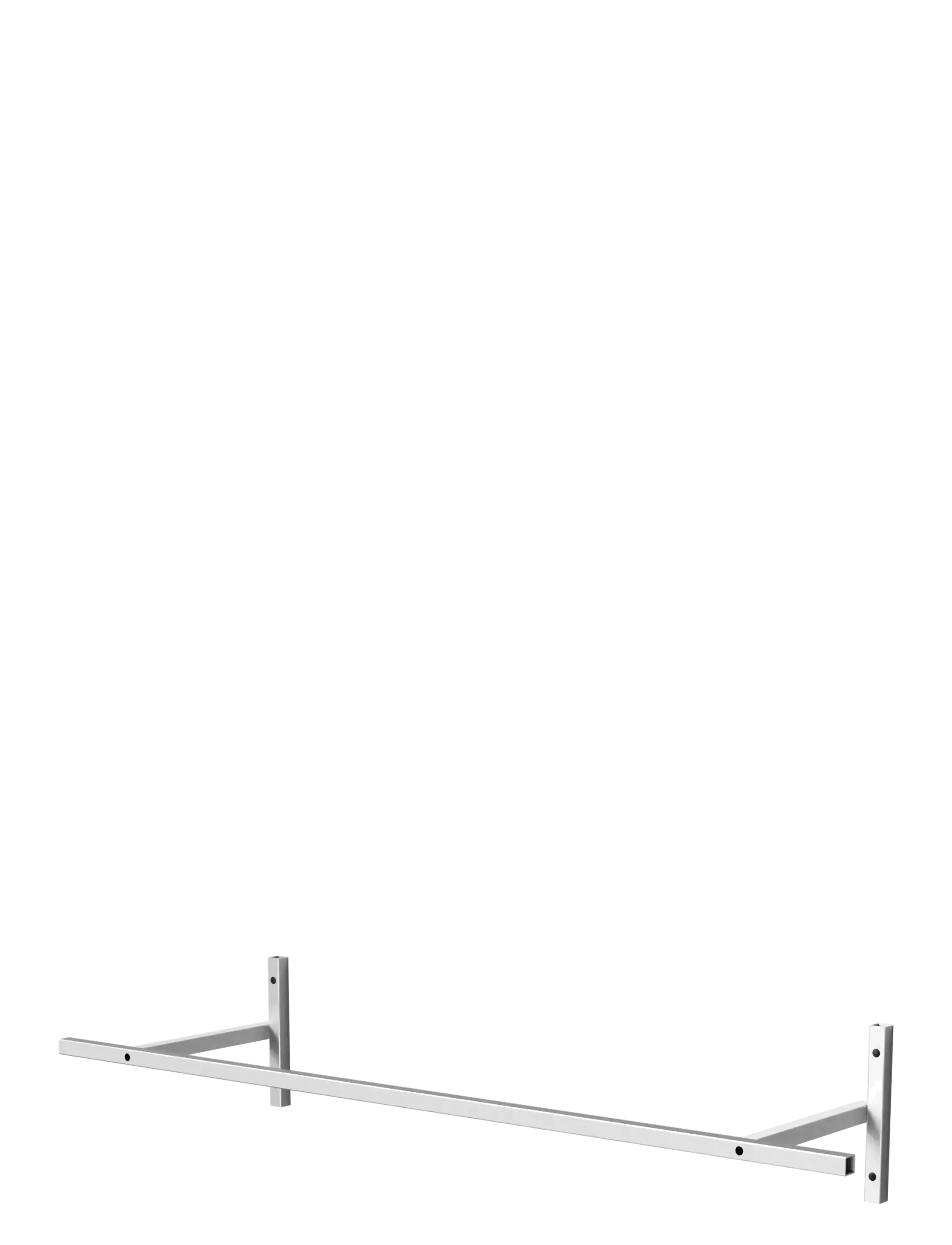 NICHBA DESIGN Wardrobe Rail - Brushed Stainless Silber - One Size - Unisex