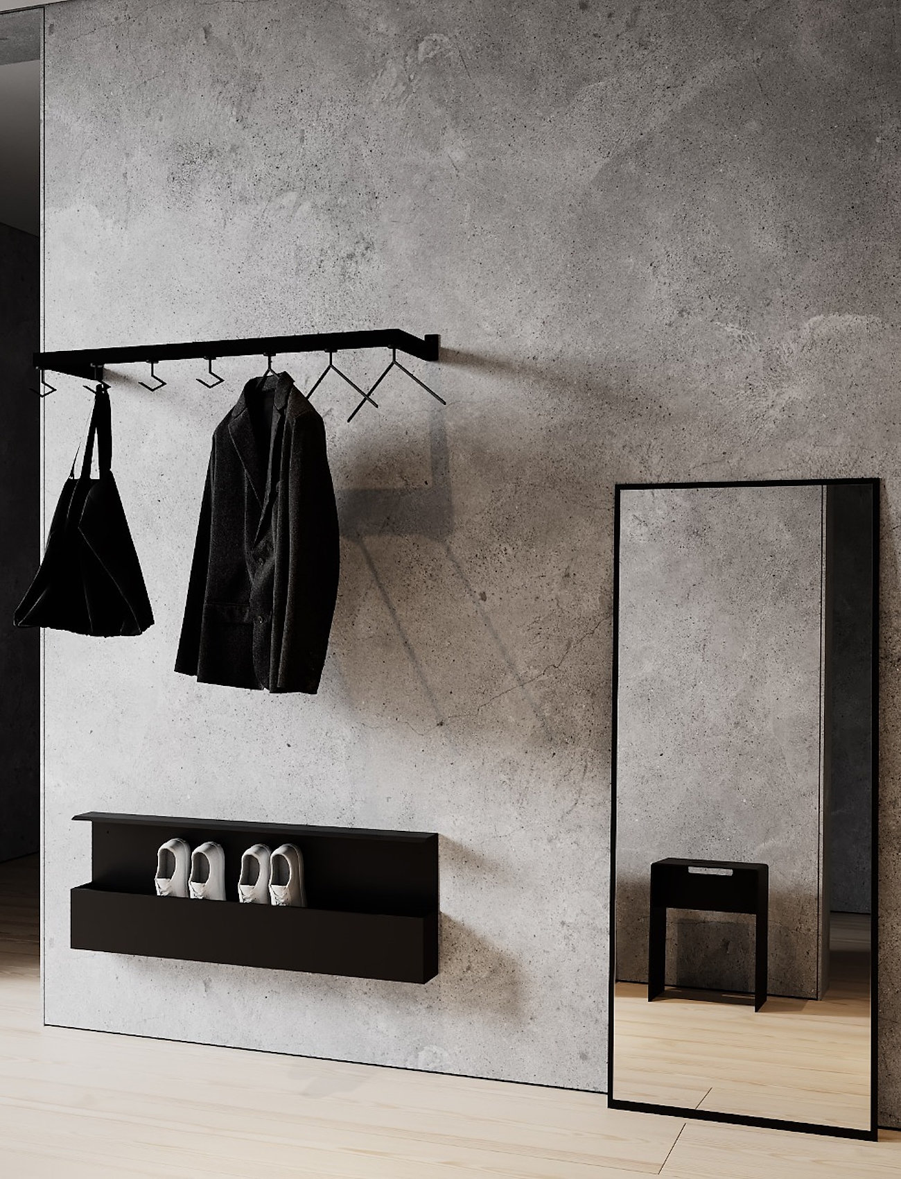 Nichba Design - HangSys - kleiderhaken & kleiderbügel - black - 1