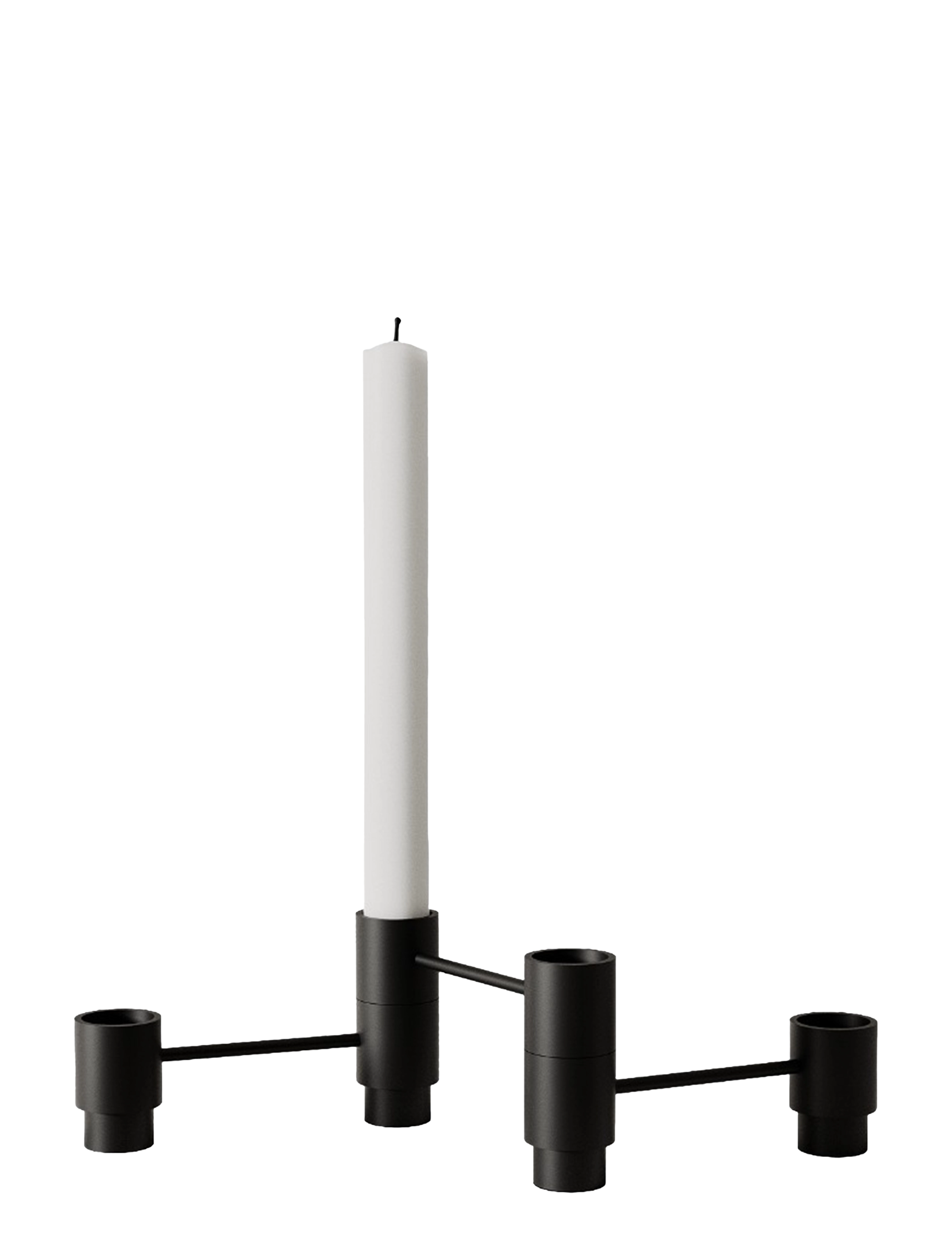 Nichba Design - Structure Candleholder - lysestager - black - 1