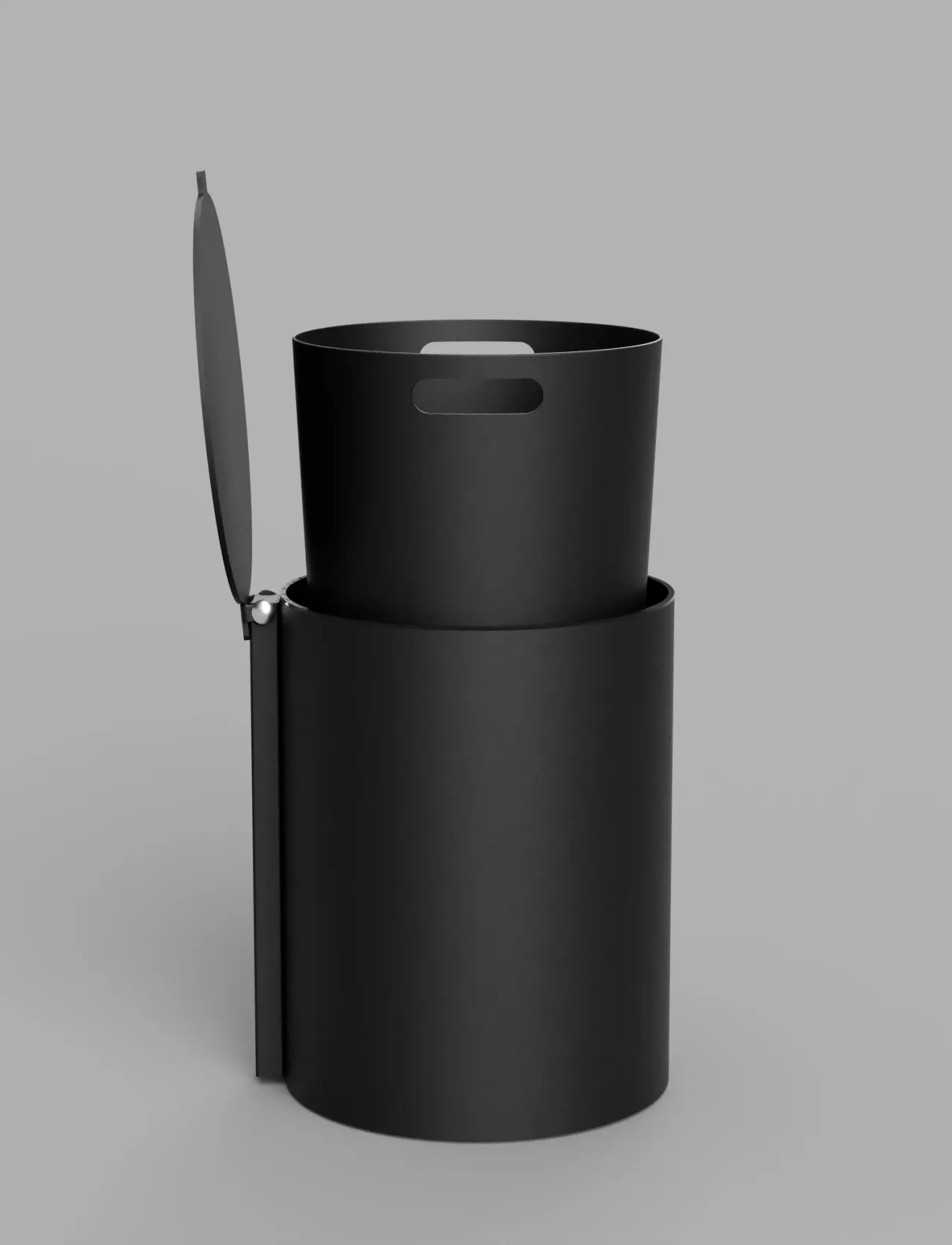 Nichba Design Toilet Bin Black, One Size, Storage, Schwarz - Paper Bins, Homeware