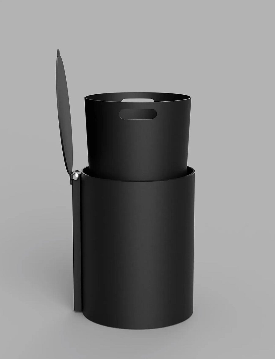 Nichba Design - Toilet Bin - Black - paberi prügikastid - black - 0