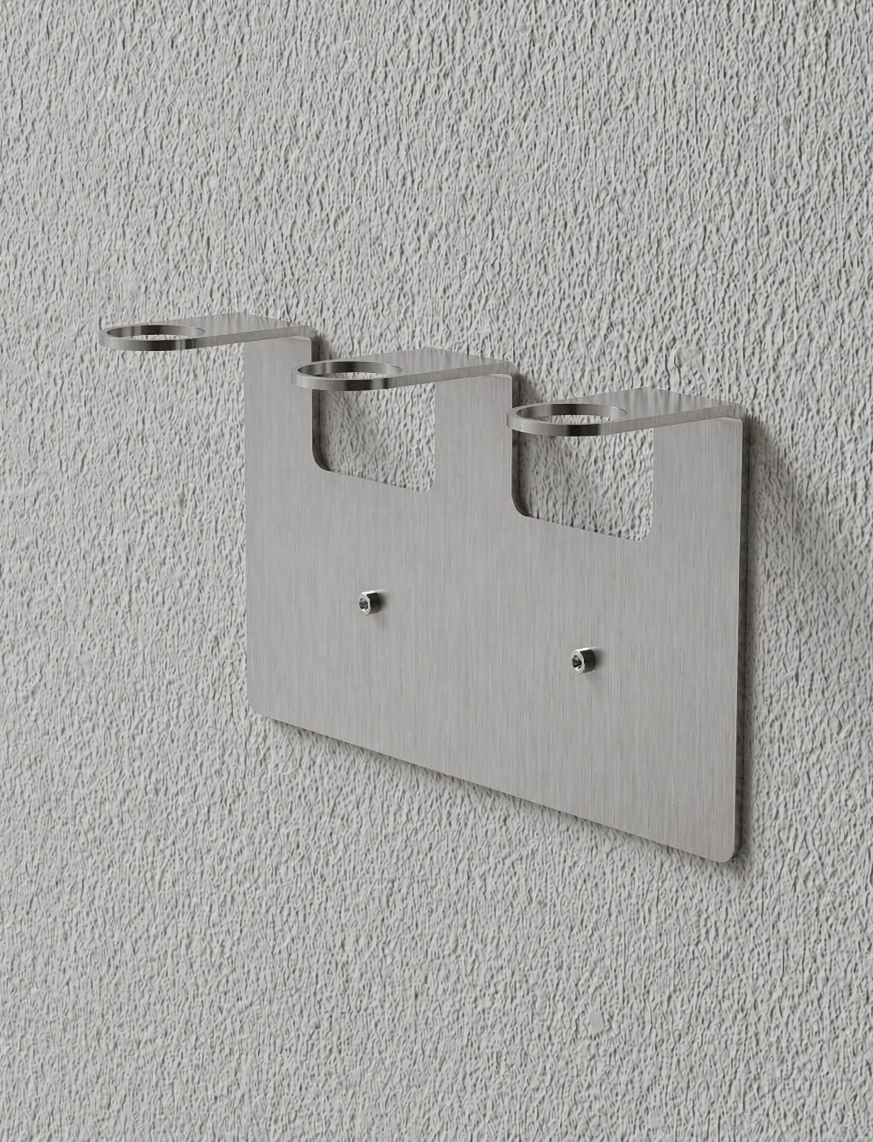 Nichba Design Soap Holder Triple Brushed Stainless, One Size, Bathroom Interior, Silber - Pumps & Cups, Homeware