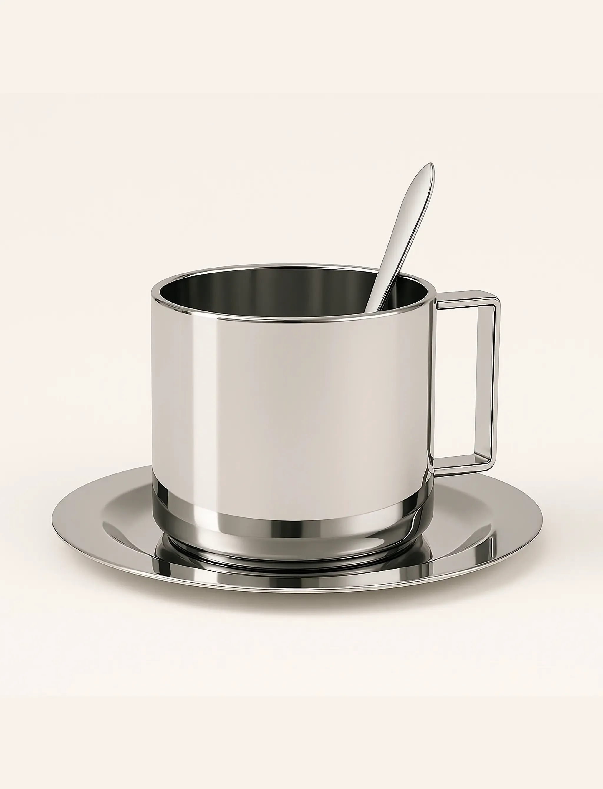 Nichba Design Americano Trio, One Size, Cups & Mugs, Silber - Coffee Cups, Homeware