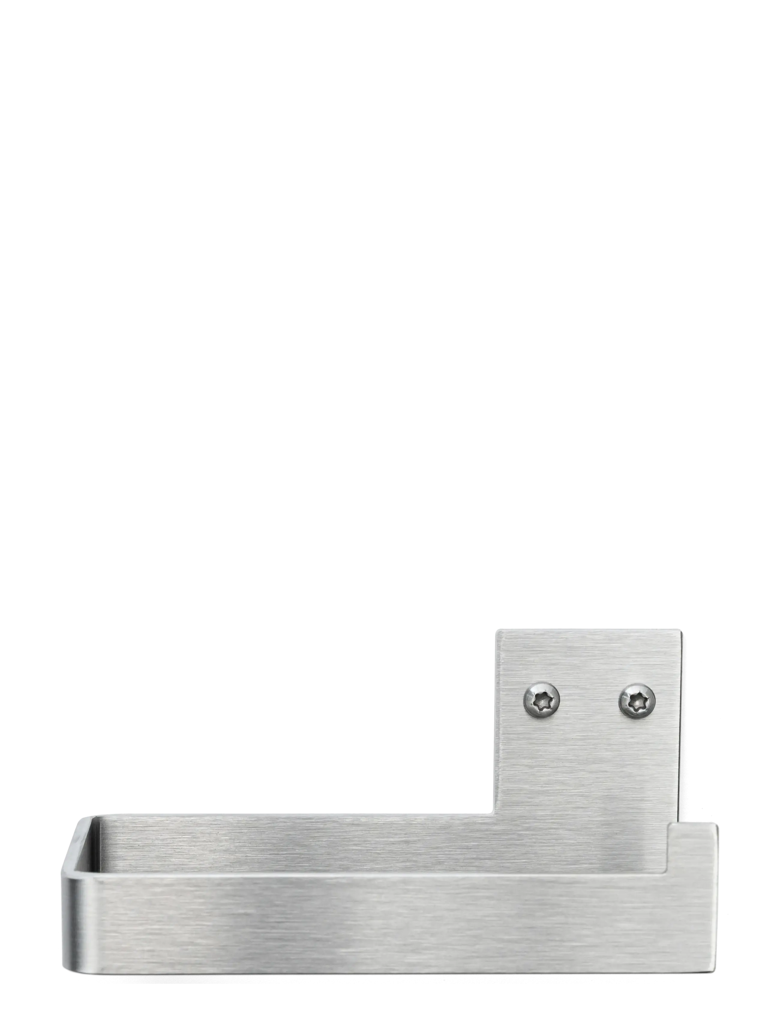 Nichba Design Toilet Paper Holder Brushed Stainless, One Size, Bathroom Interior, Silber - Holders & Hocks, Homeware