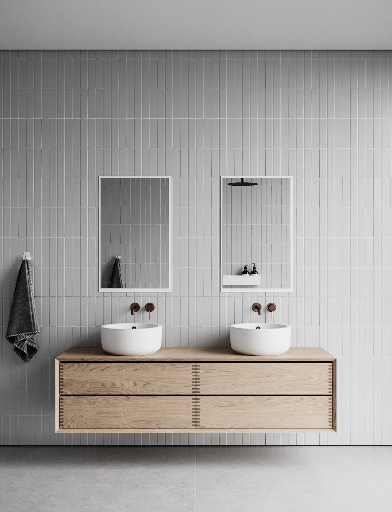 Nichba Design Bath Hook 2 Pack White, One Size, Bathroom Interior, Weiß - Toilet Holders & Hocks, Homeware