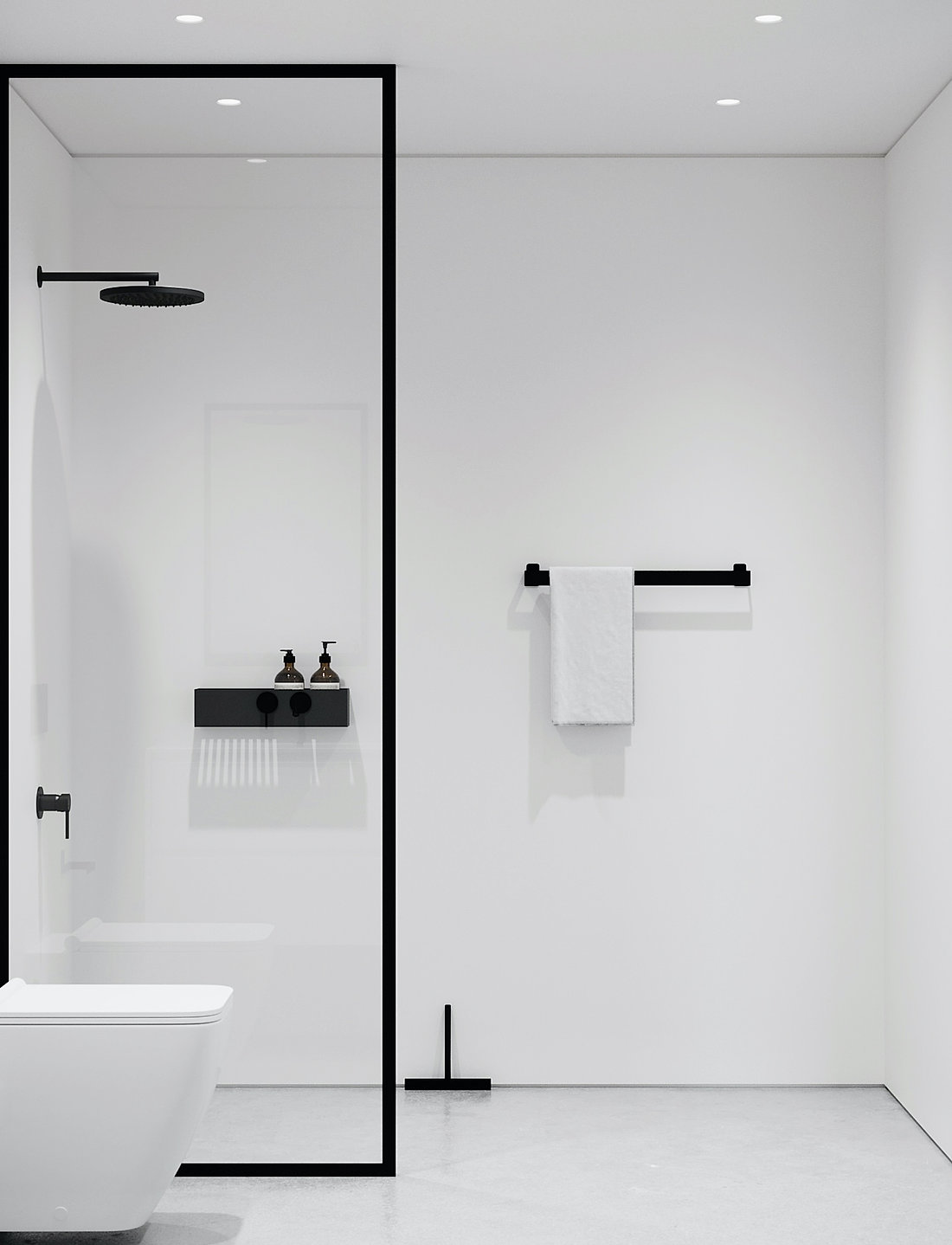 Nichba Design - Bath Shelf 40 - opbevaring til badeværelse - black - 2