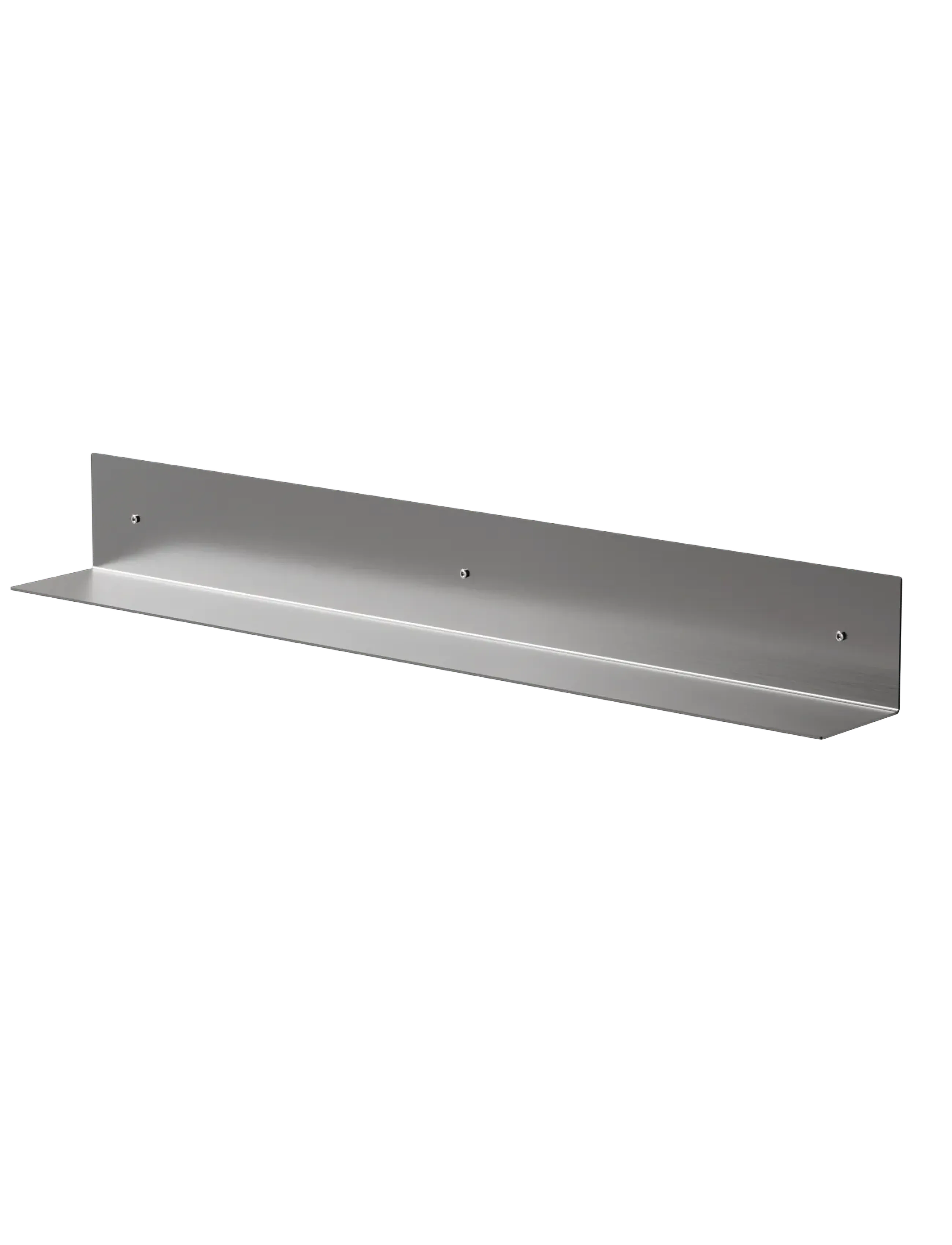 Nichba Design - Shelf 80cm - Brushed Stainless - shelves - brushed stainless steel - 2