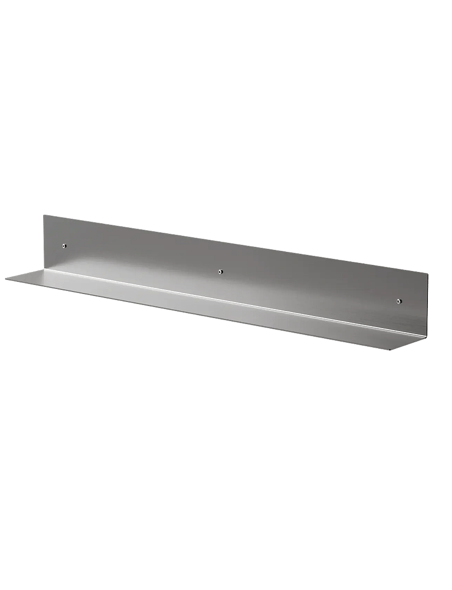 Nichba Design - Shelf 80cm - Brushed Stainless - badezimmerverwahrung - brushed stainless steel - 2