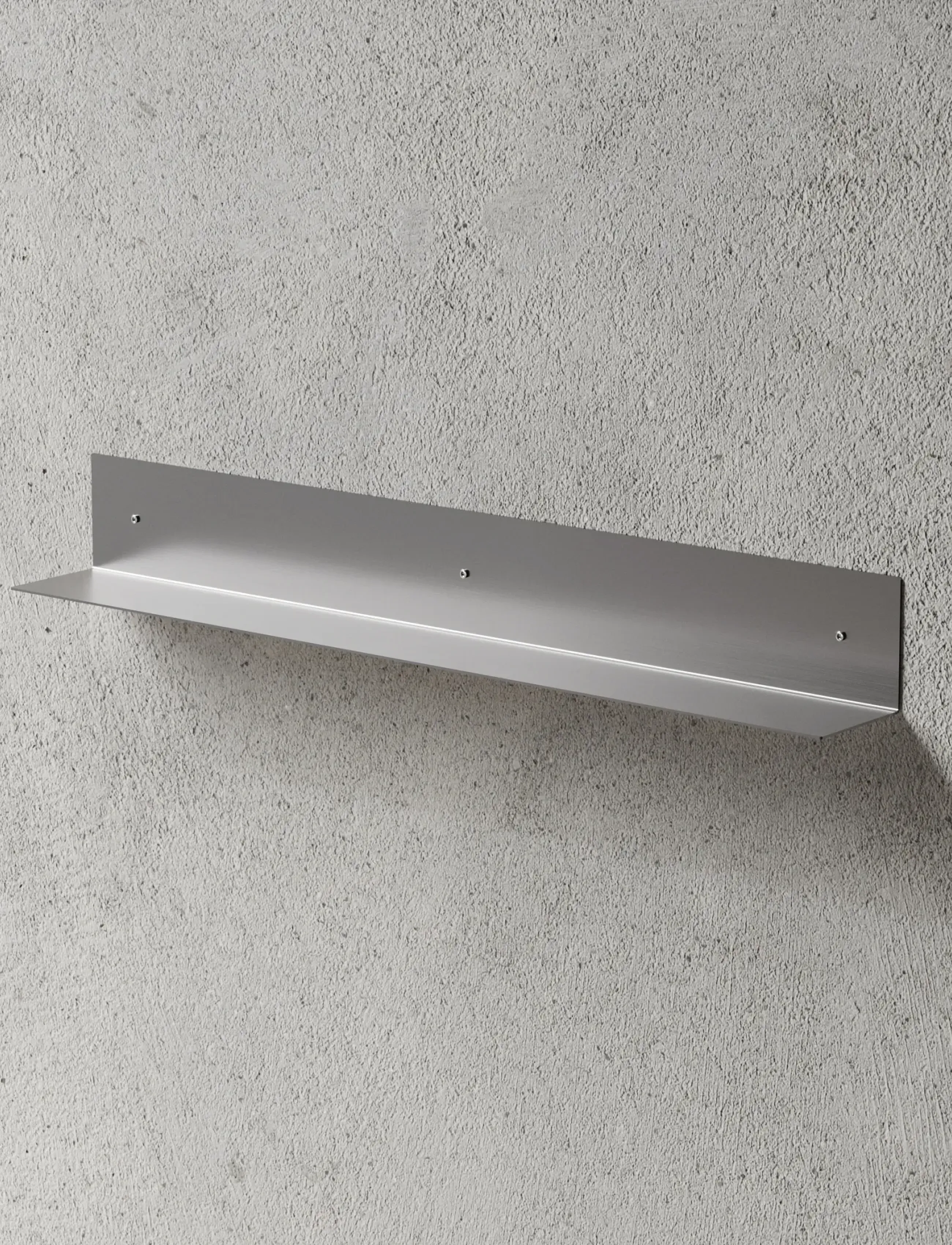 Nichba Design - Shelf 80cm - Brushed Stainless - shelves - brushed stainless steel - 3