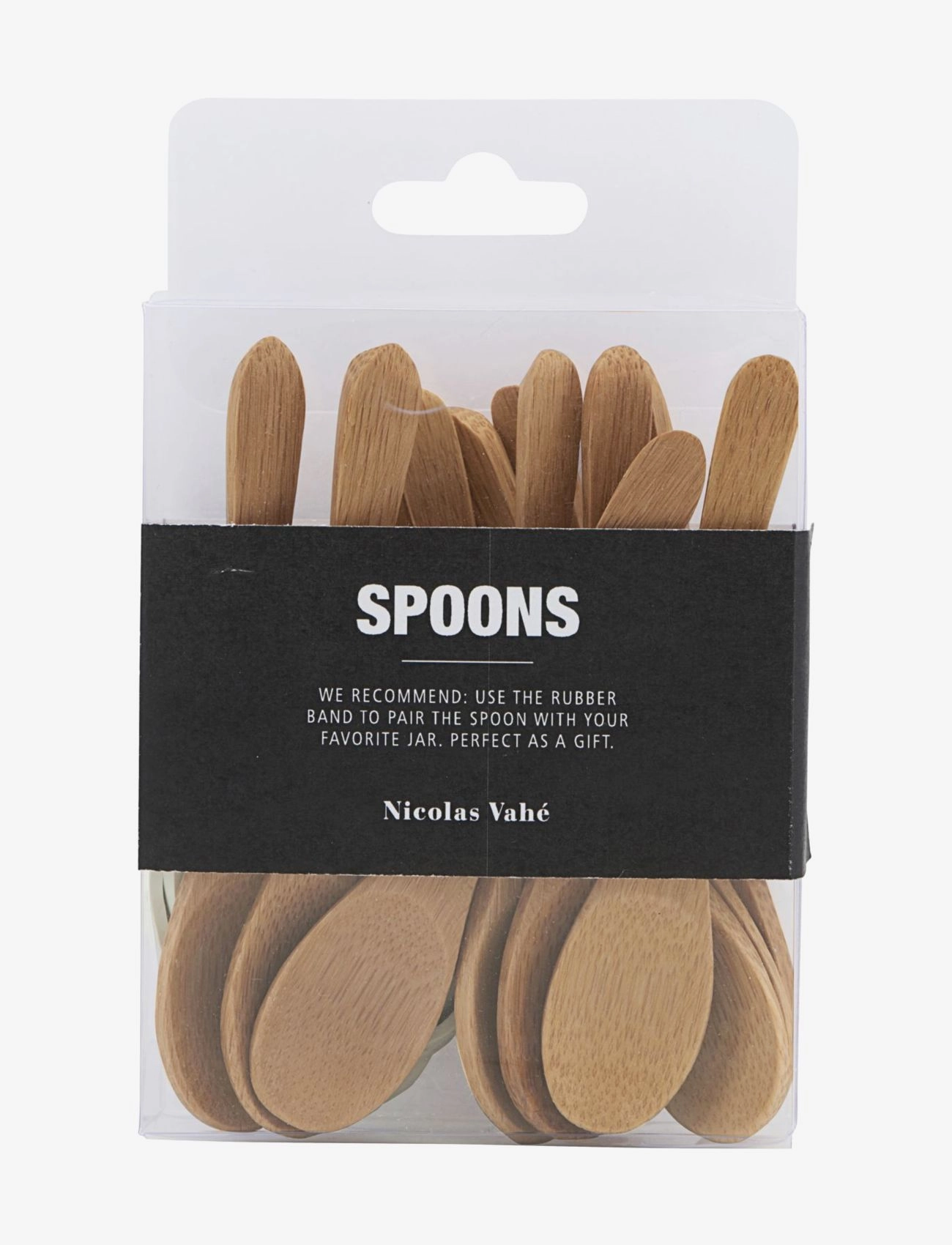 Nicolas Vahé - Bamboo spoon, w. White Rubberband - nature - 0