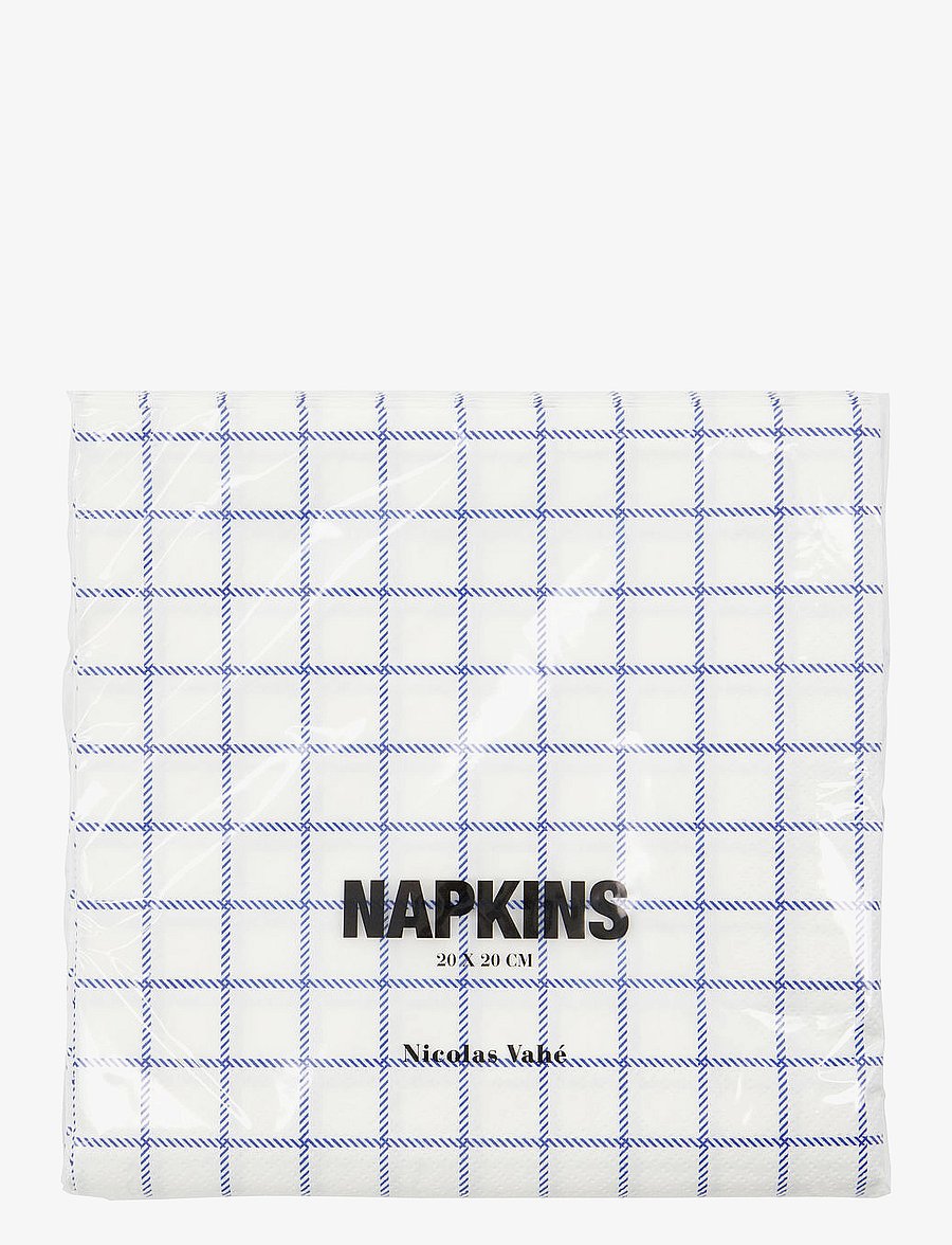 Nicolas Vahé - Napkins, NVCheck, Blue - blue - 3