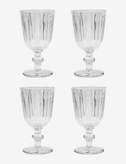 Wine glass, Groove, Clear - CLEAR