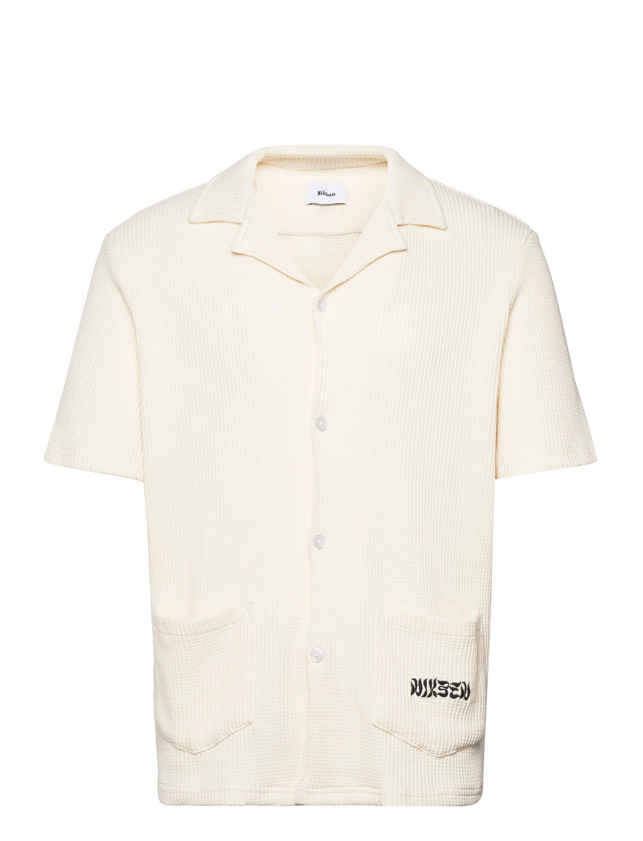 Nikben - WAFFLE VANILLA SHIRT - kortärmade skjortor - vanilla - 0