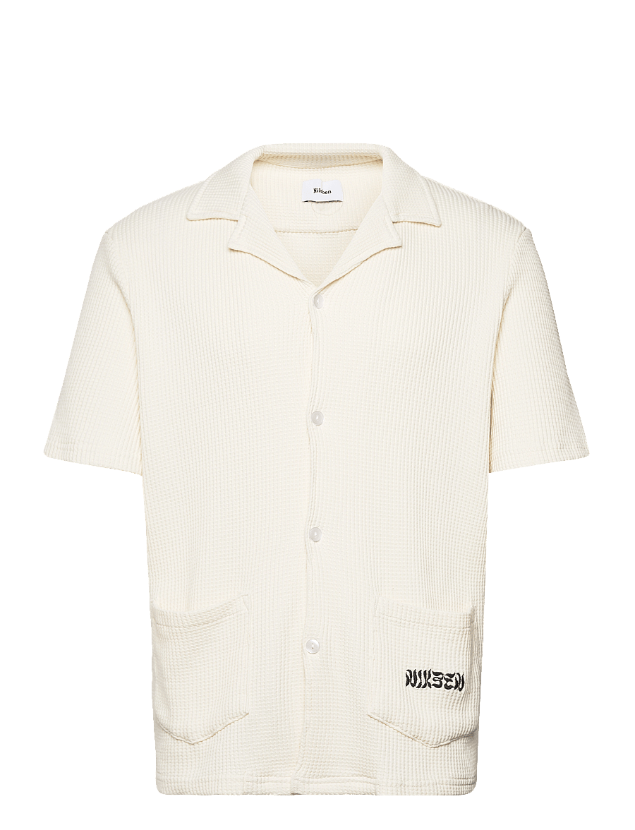 Nikben - WAFFLE VANILLA SHIRT - kurzarmhemden - vanilla - 0