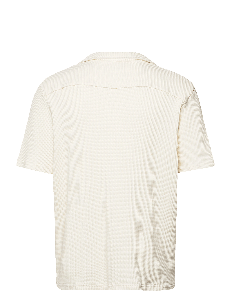 Nikben - NB WAFFLE HAVANA SHIRT VANILLA - kortärmade skjortor - vanilla - 1