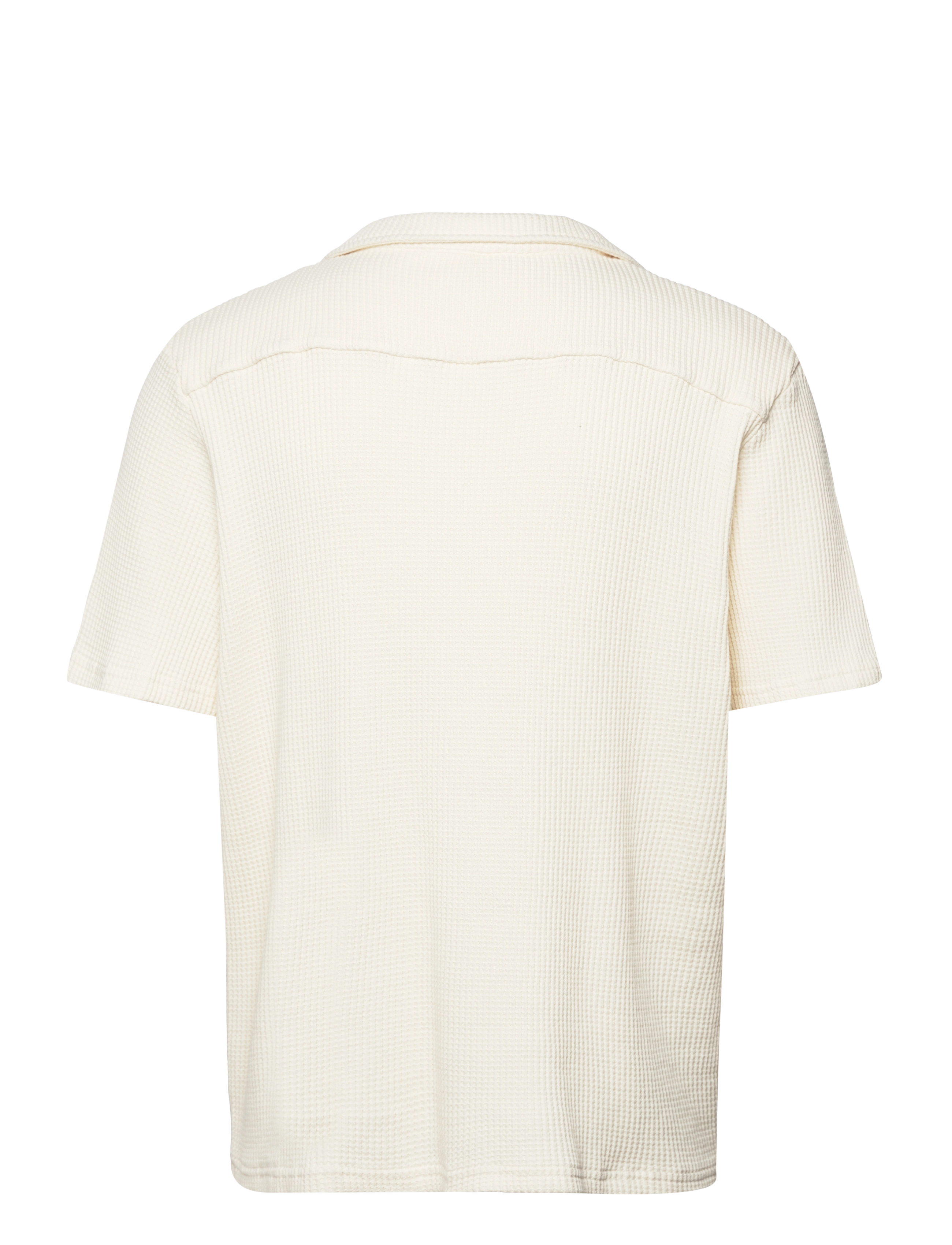 Nikben - WAFFLE VANILLA SHIRT - short-sleeved shirts - vanilla - 1