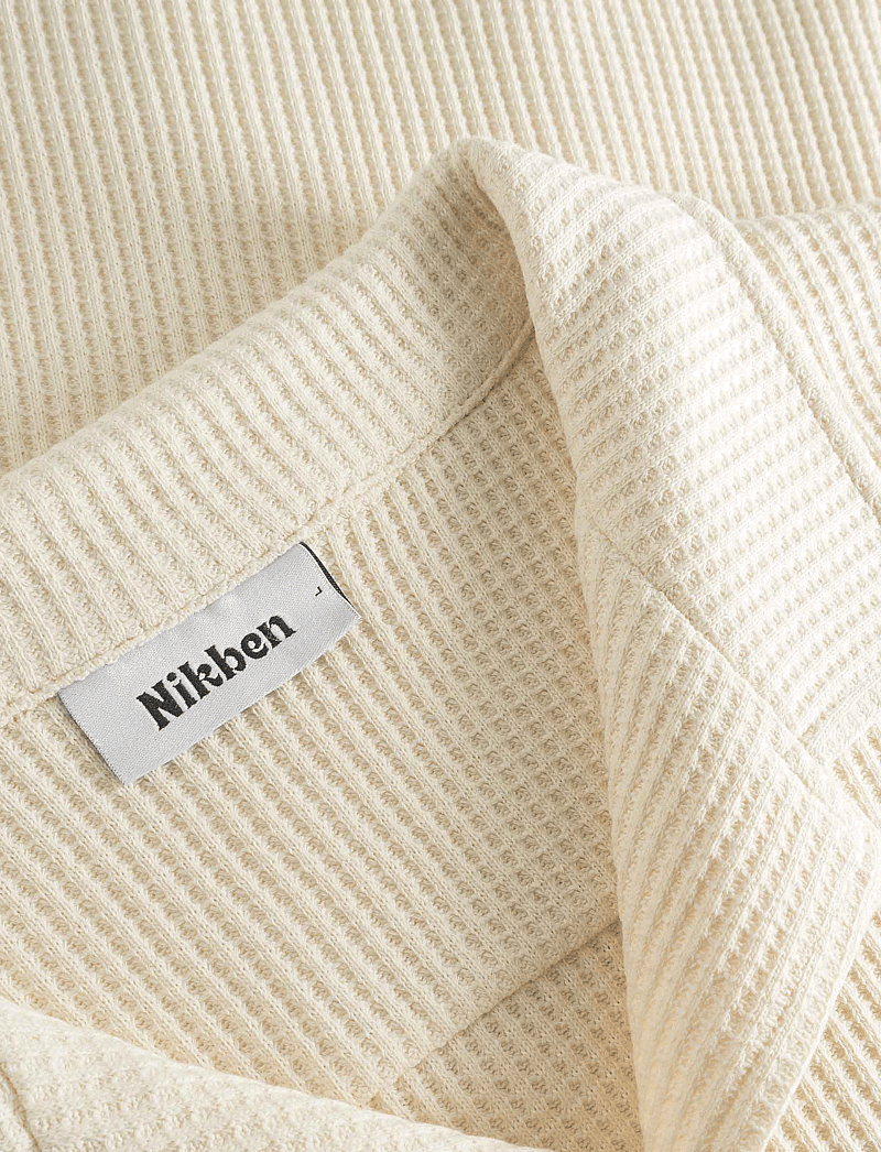 Nikben - NB WAFFLE HAVANA SHIRT VANILLA - kortärmade skjortor - vanilla - 3