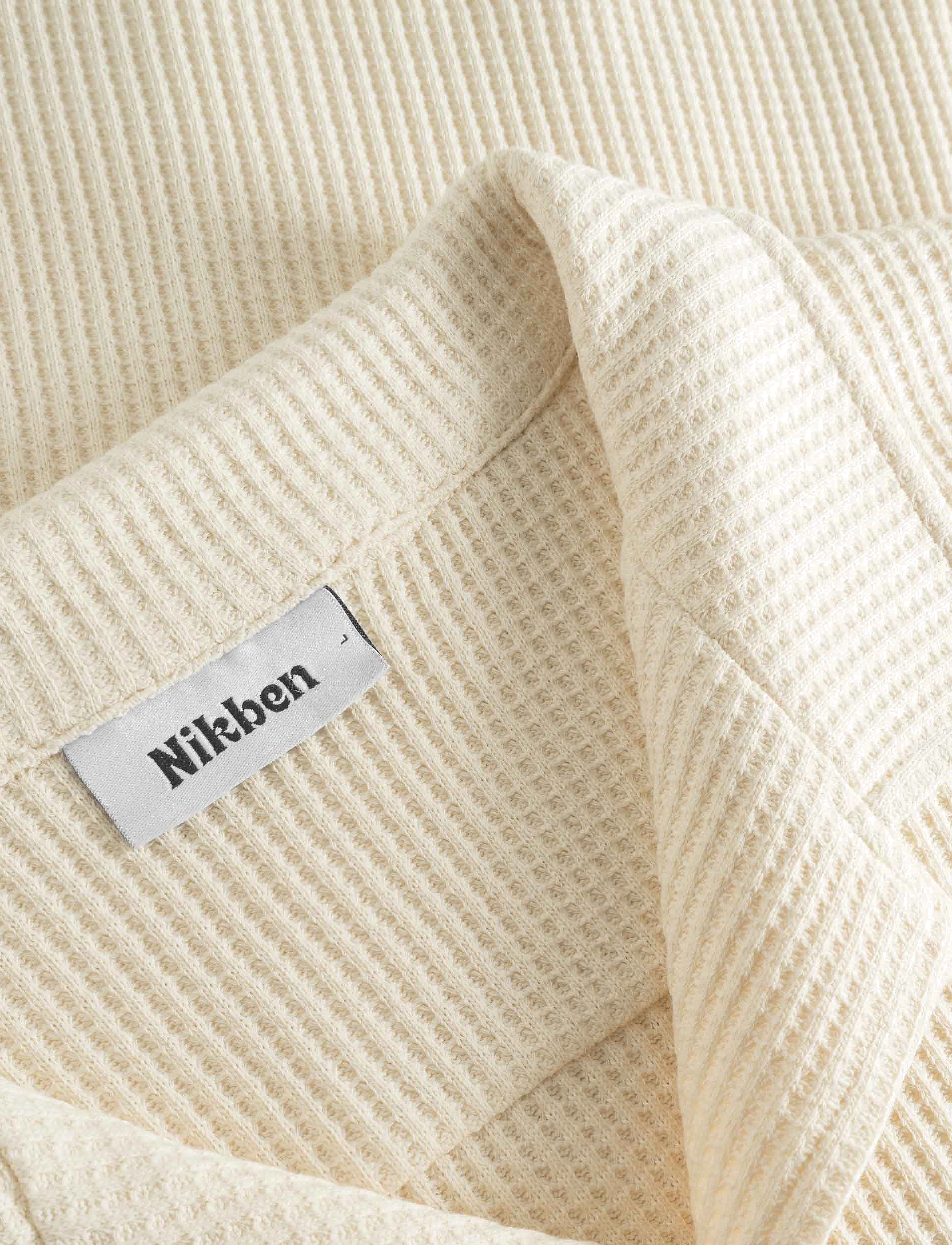 Nikben - WAFFLE VANILLA SHIRT - kurzarmhemden - vanilla - 3