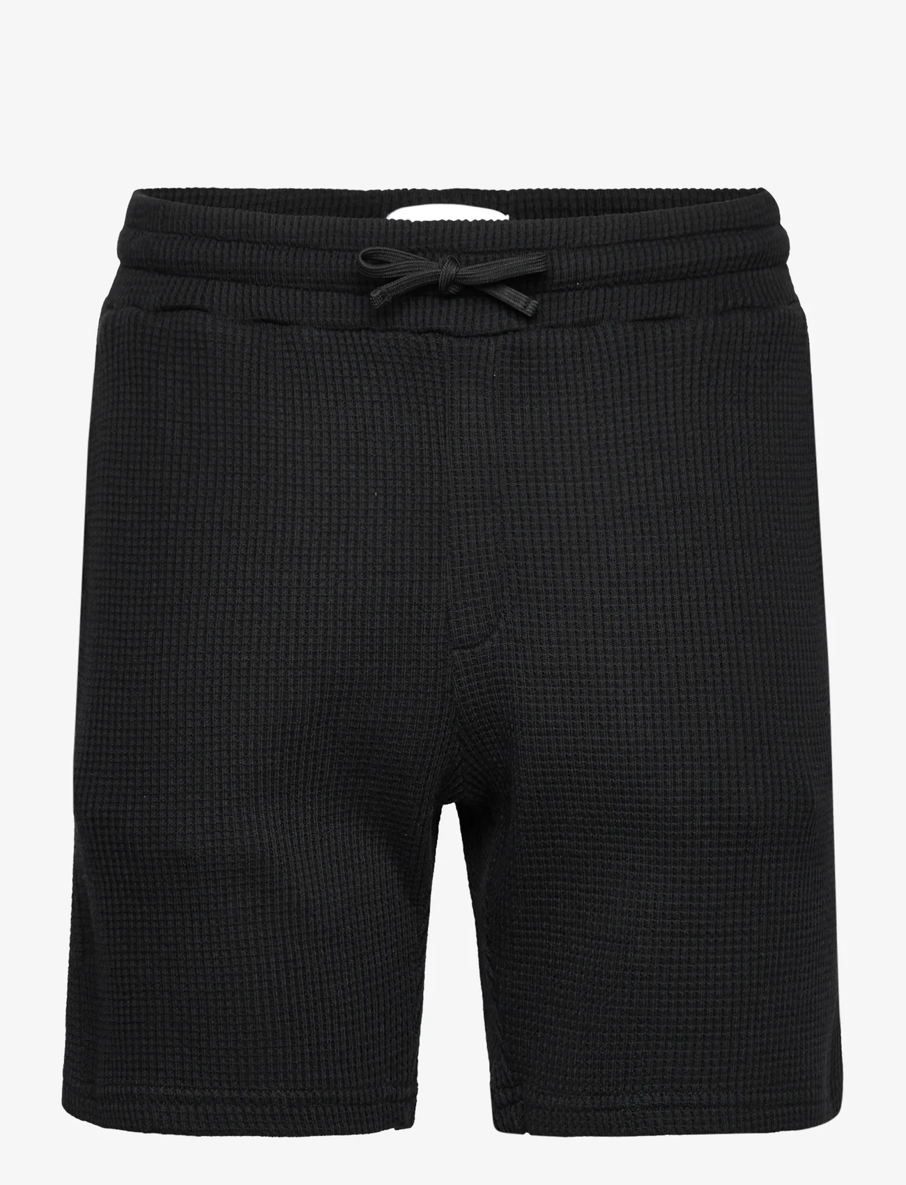 Nikben - NB WAFFLE SHORTS BLACK - casual shorts - black - 0