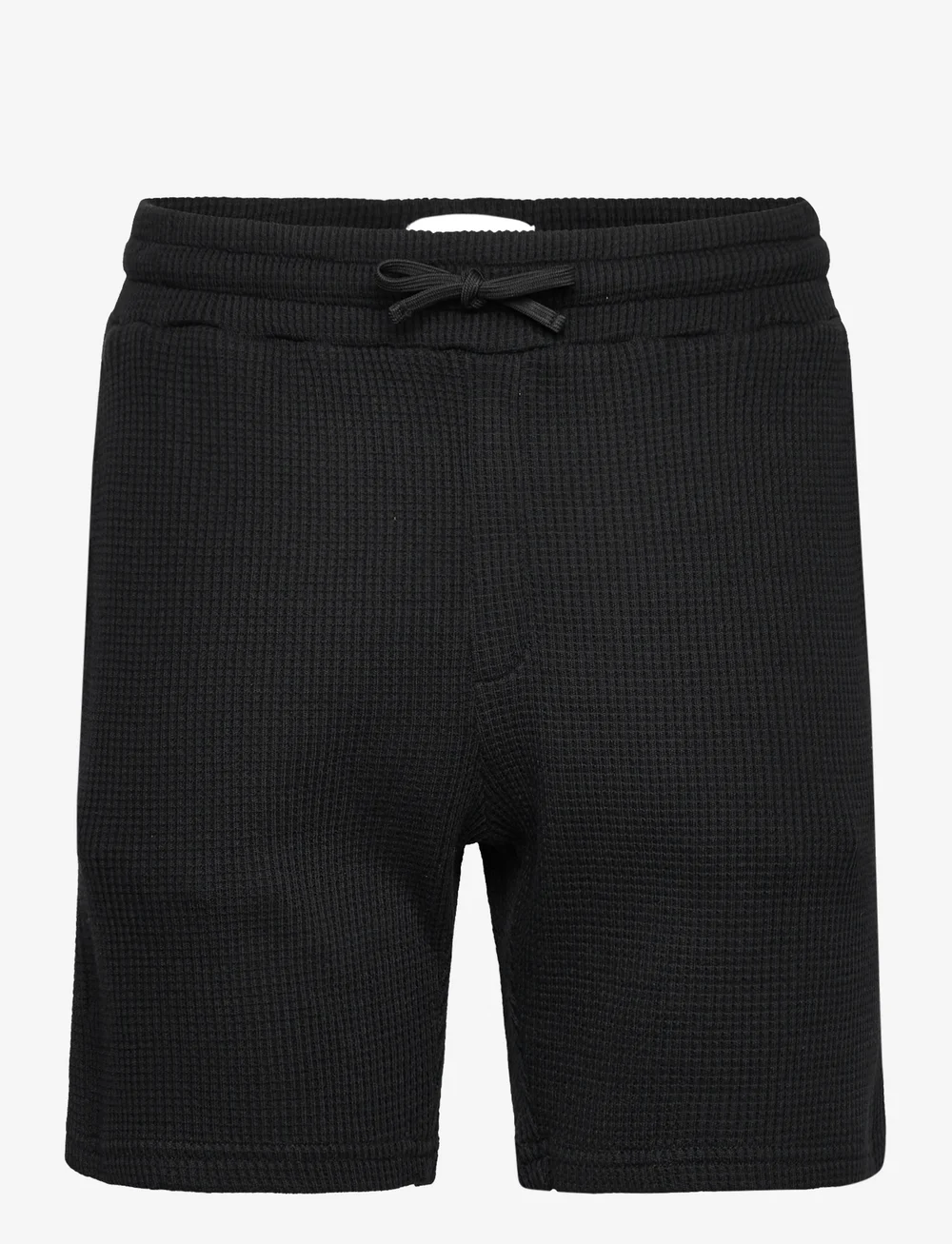 Nikben - NB WAFFLE SHORTS BLACK - sweatshorts - black - 0