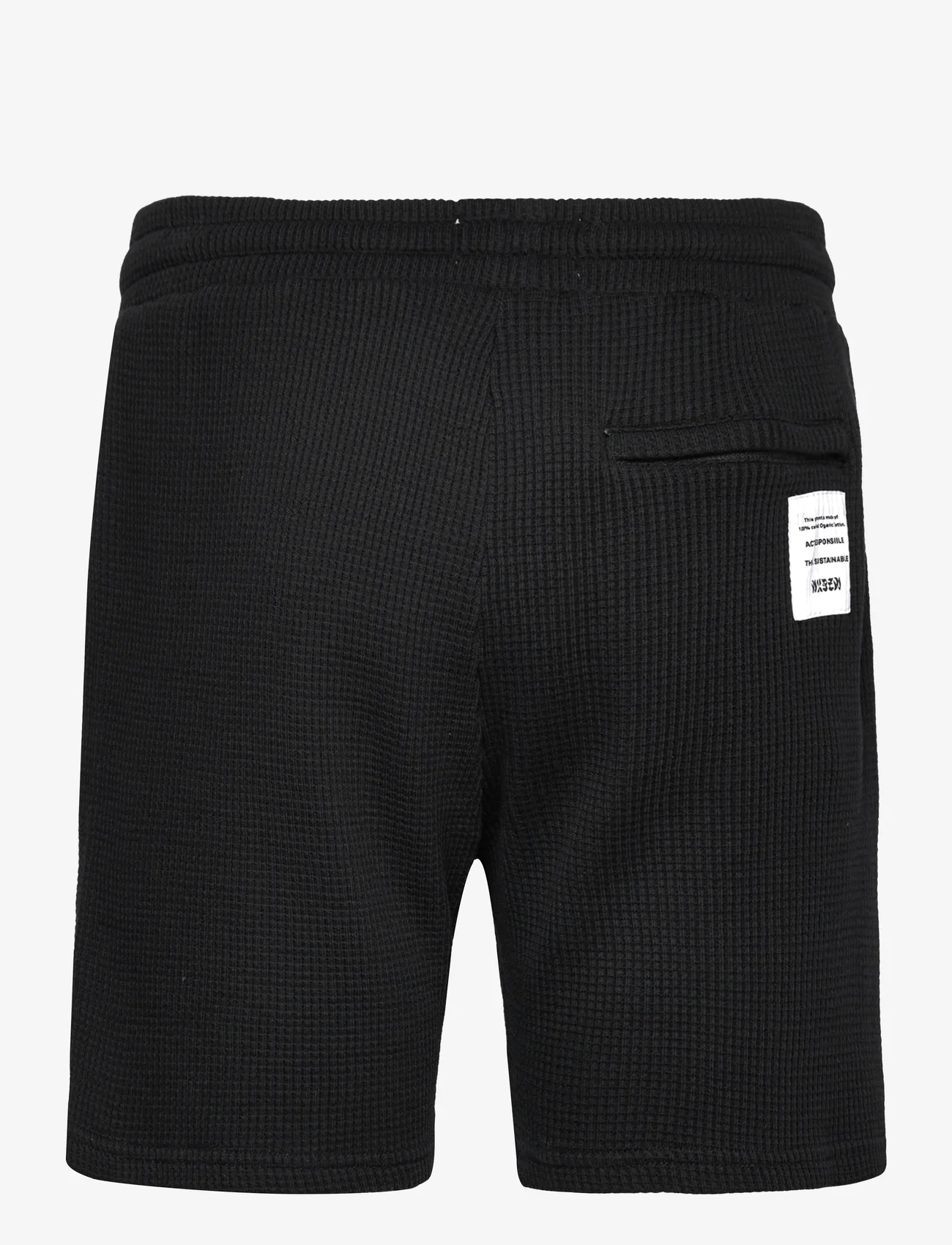 Nikben - NB WAFFLE SHORTS BLACK - casual shorts - black - 1