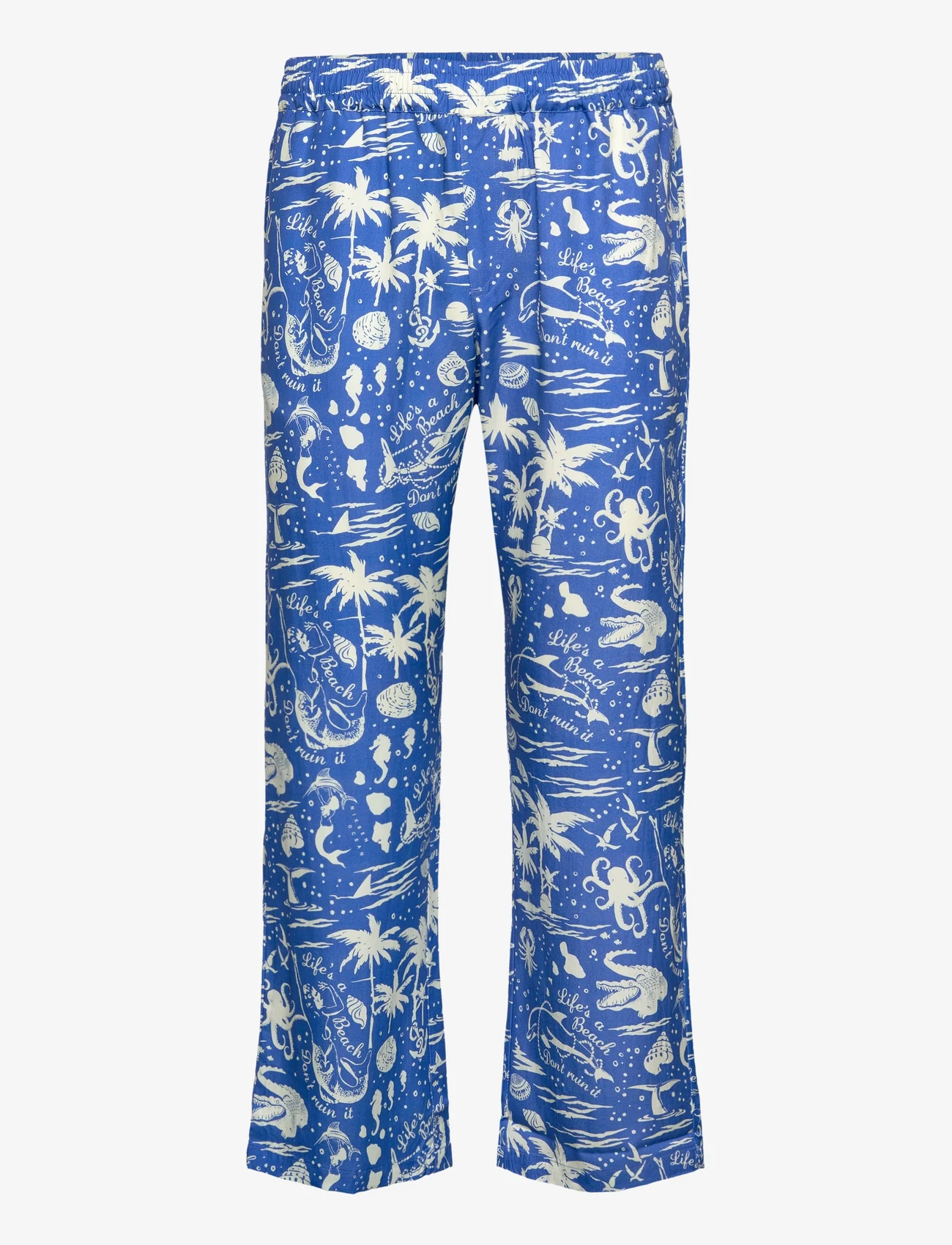 Nikben - NB LIFE IS A BEACH PANTS BLUE - casual trousers - bright-blue - 1