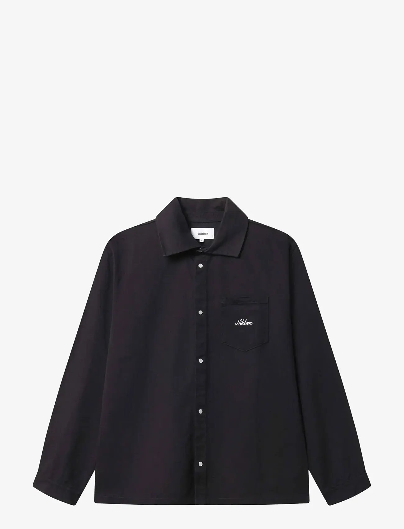 Nikben - TEXAS TANNING CLUB SHIRT BLK - overshirts - aged black - 0