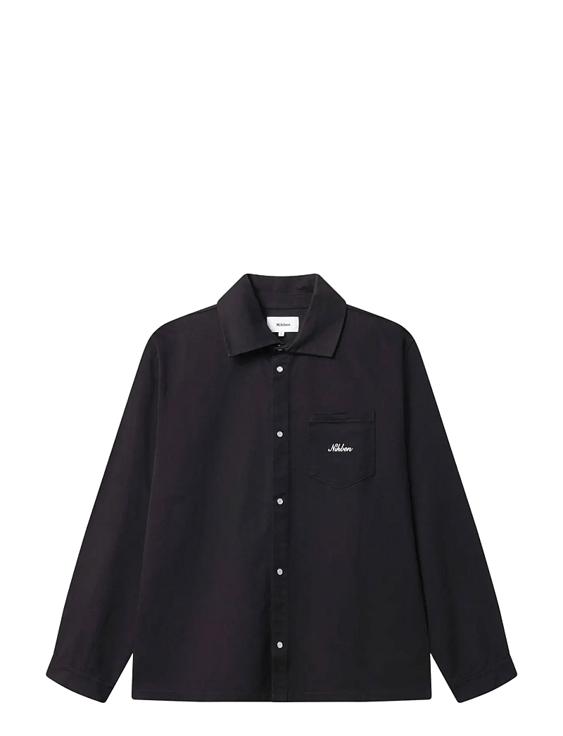 Nikben - TEXAS TANNING CLUB SHIRT BLK - overshirts - aged black - 0