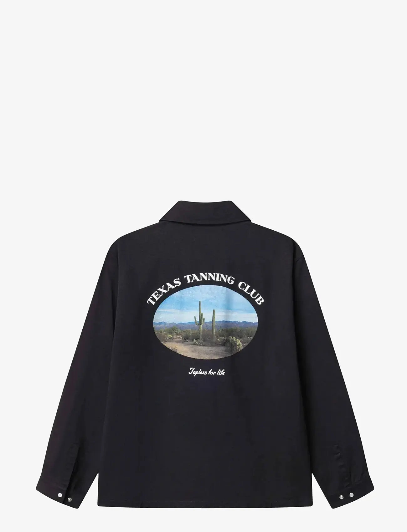 Nikben - TEXAS TANNING CLUB SHIRT BLK - overshirts - aged black - 1