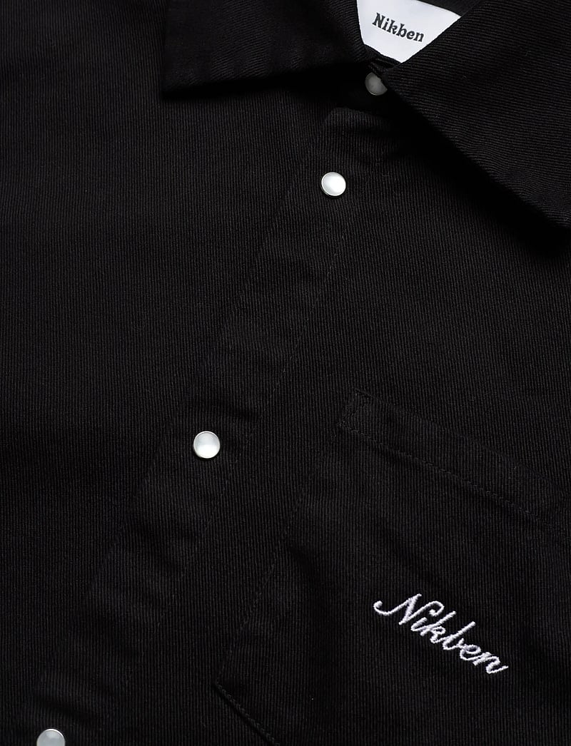 Nikben - TEXAS TANNING CLUB SHIRT BLK - overshirts - aged black - 3