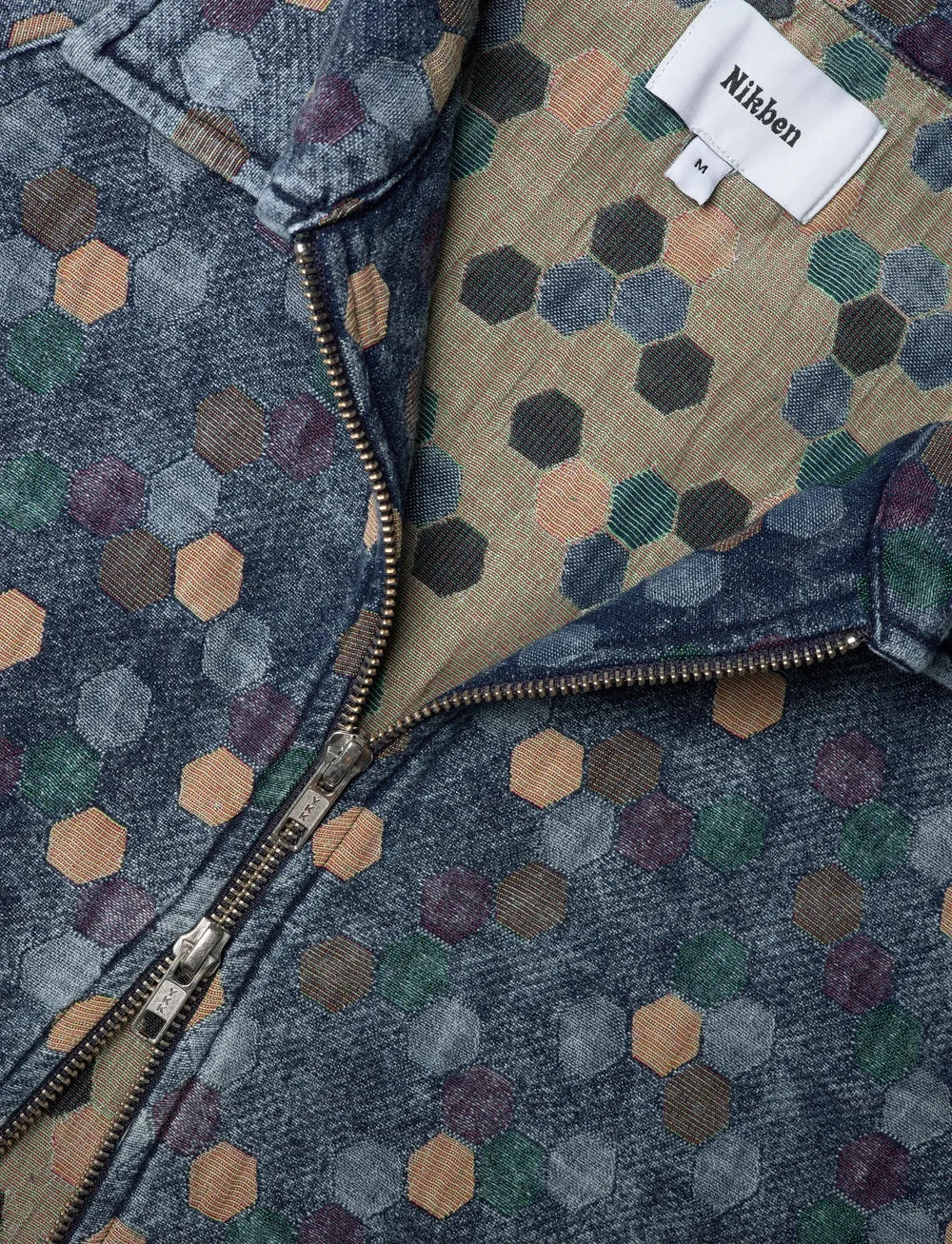 Nikben - PATCH JACQUARD JACKET - uforede denimjakker - denim - 2