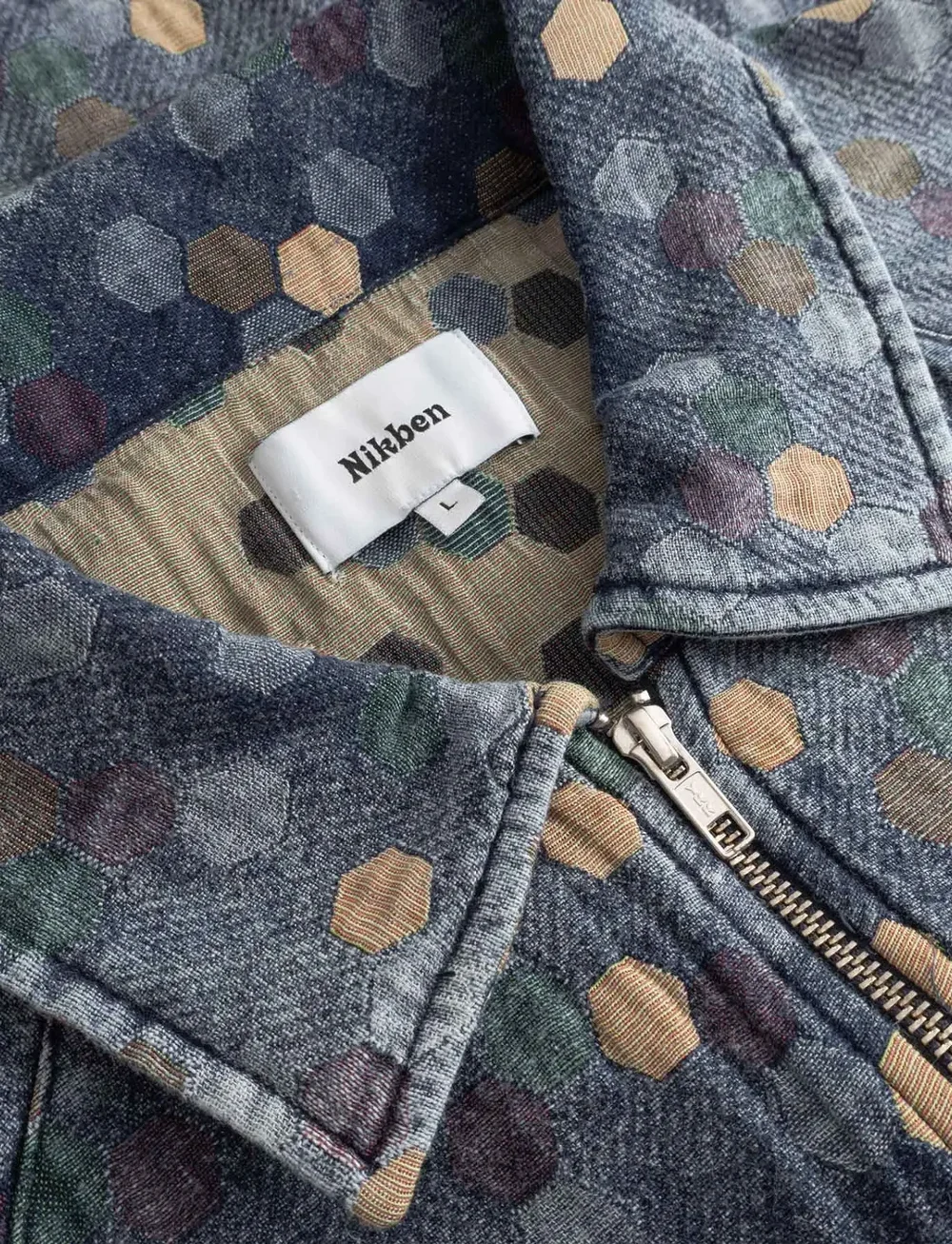 Nikben - PATCH JACQUARD JACKET - uforede denimjakker - denim - 5