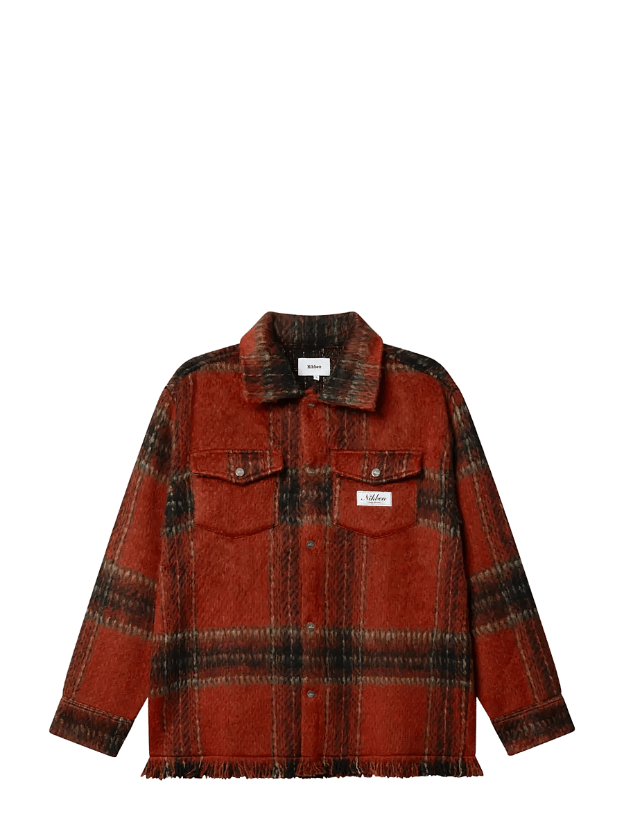Nikben - AELINDIO SHIRT - overshirts - autumn red - 0