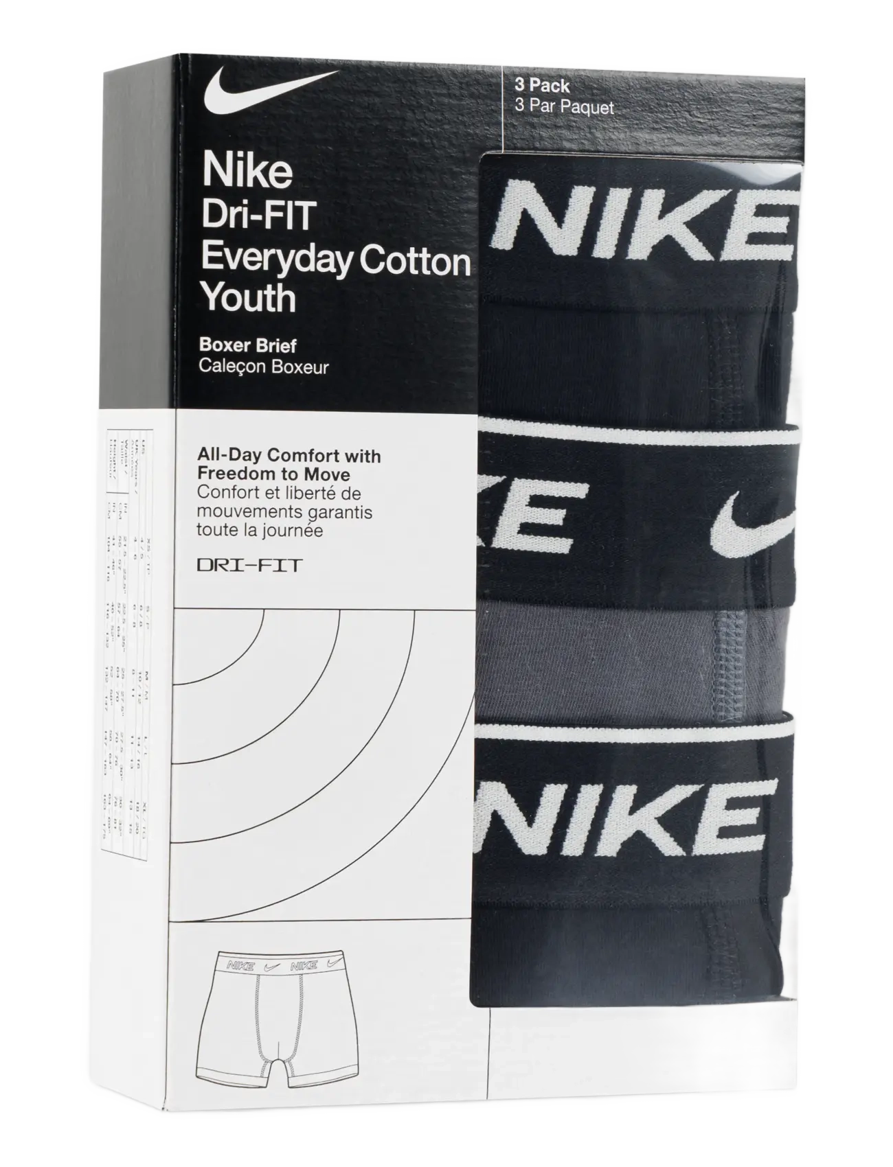 Nike - NHB NHB E DAY COTTON STRETCH 3 - underpants - black / dk grey - 2