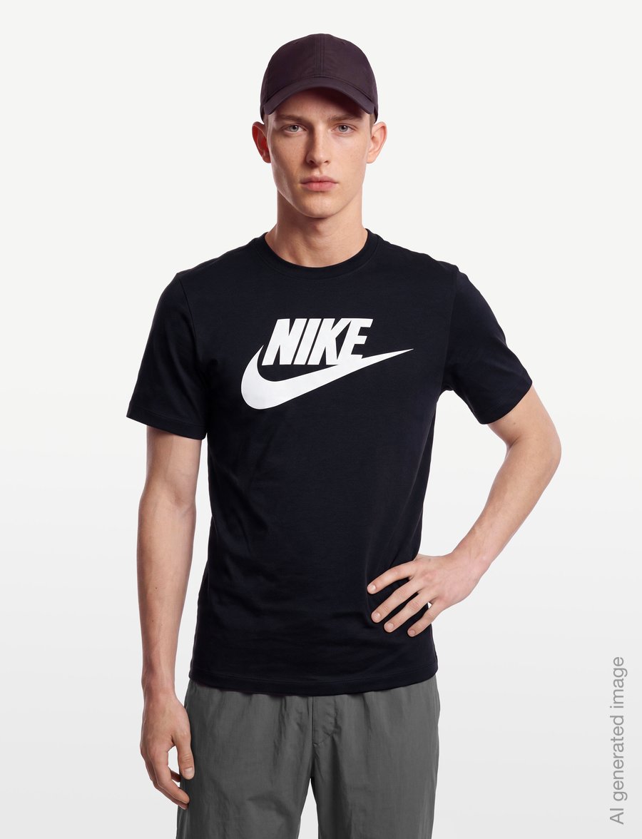 Nike - NIKE SPORTSWEAR TEE ICON FUTURA - t-shirts - black/white - 3