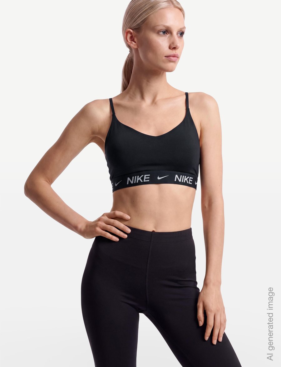 Nike - W NK DF INDY LGT SPT BRA - sport-bhs - black/black/white - 3