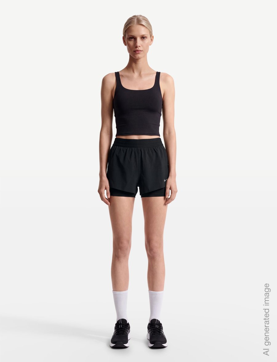 Nike - Nike Swift Dri-Fit 2N1 SHRT - running shorts - black/reflective silv - 0