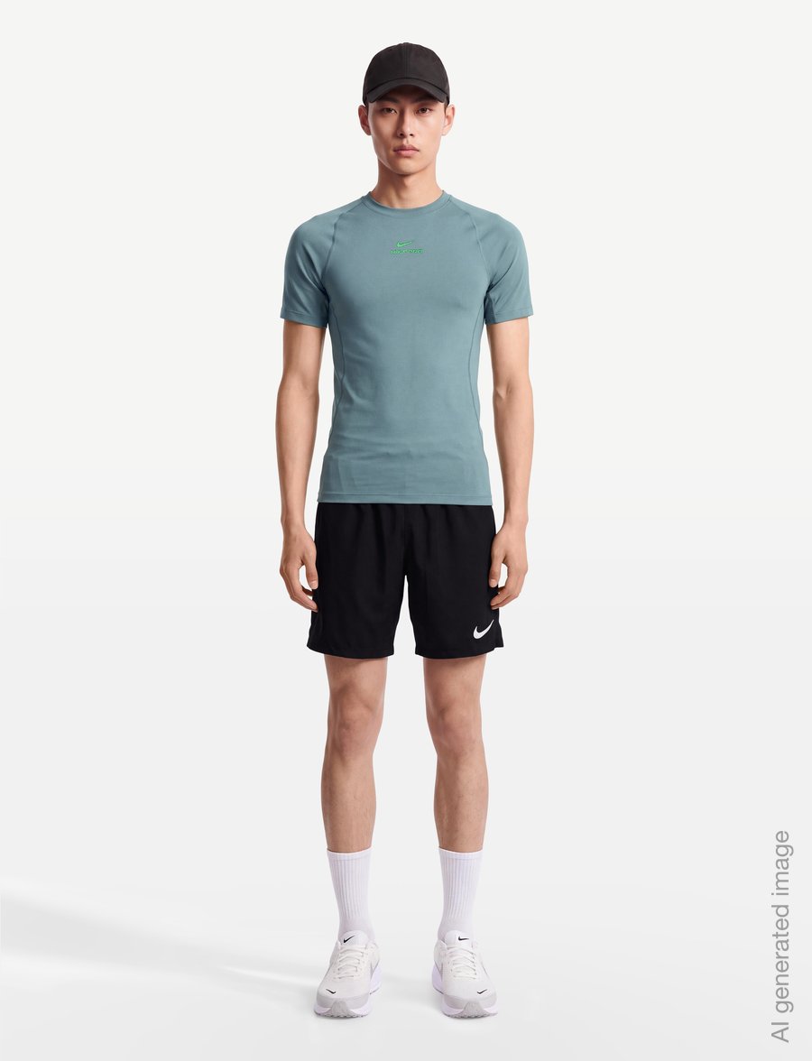 Nike - Nike Pro Training Top - t-särgid - mineral slate/green strike - 0