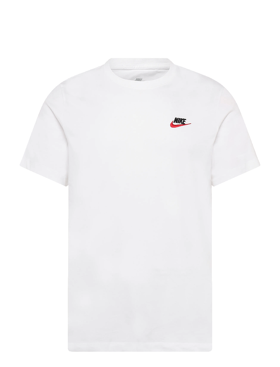 Nike - Nike Sportswear CLUB TEE - tops & t-shirts - white/black/university red - 1
