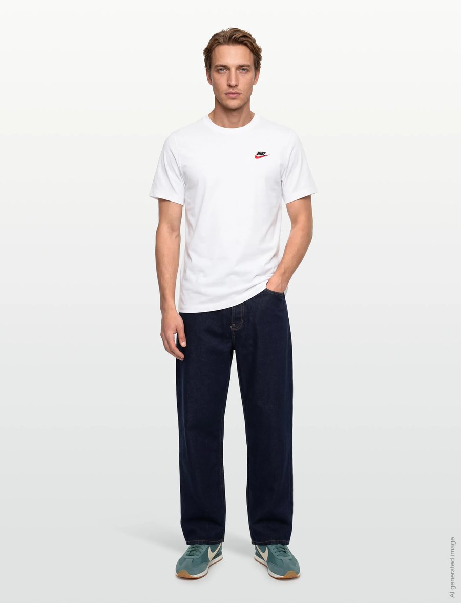 Nike - Nike Sportswear CLUB TEE - tops & t-shirts - white/black/university red - 0