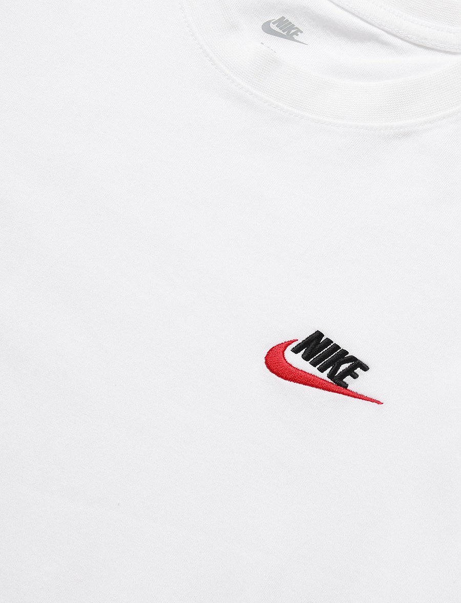 Nike - Nike Sportswear CLUB TEE - tops & t-shirts - white/black/university red - 5