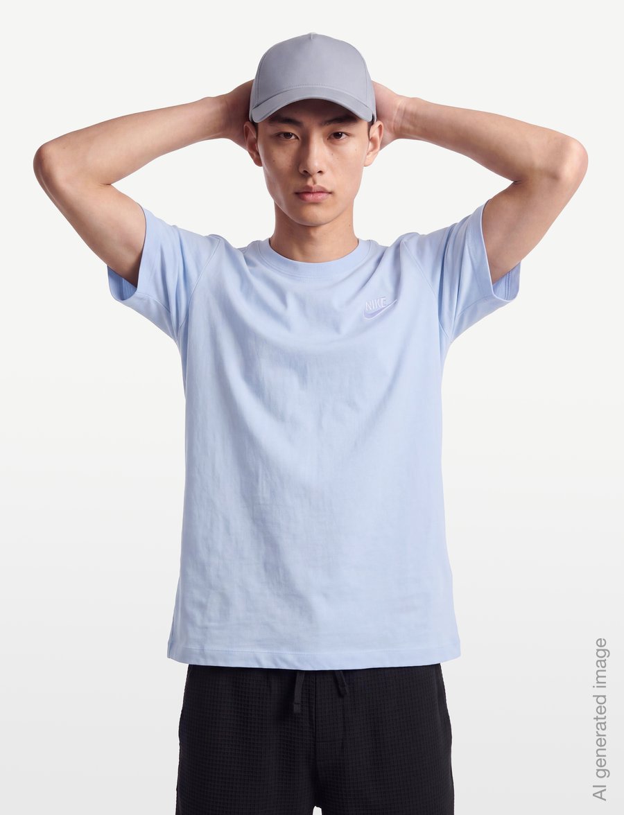 Nike - M NSW CLUB TEE - oberteile & t-shirts - hydrogen blue - 3