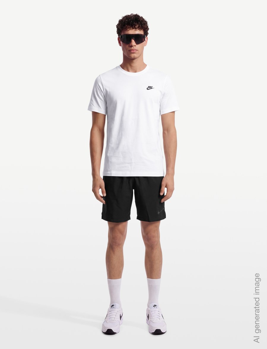 Nike - M NSW CLUB TEE - tops & t-shirts - white/black - 0
