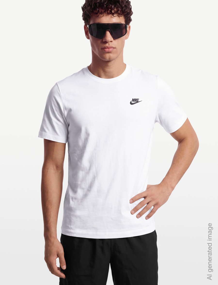Nike - M NSW CLUB TEE - tops & t-shirts - white/black - 3