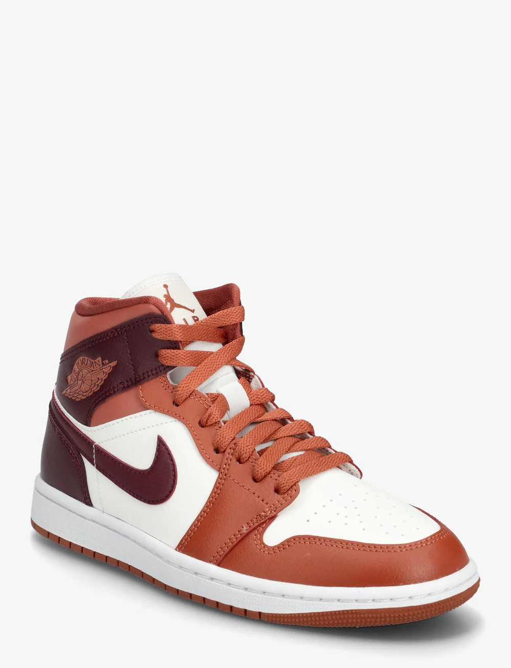 Nike - NIKE Air Jordan 1 Mid - höga sneakers - dusty peach/night maroon/sail/white - 0