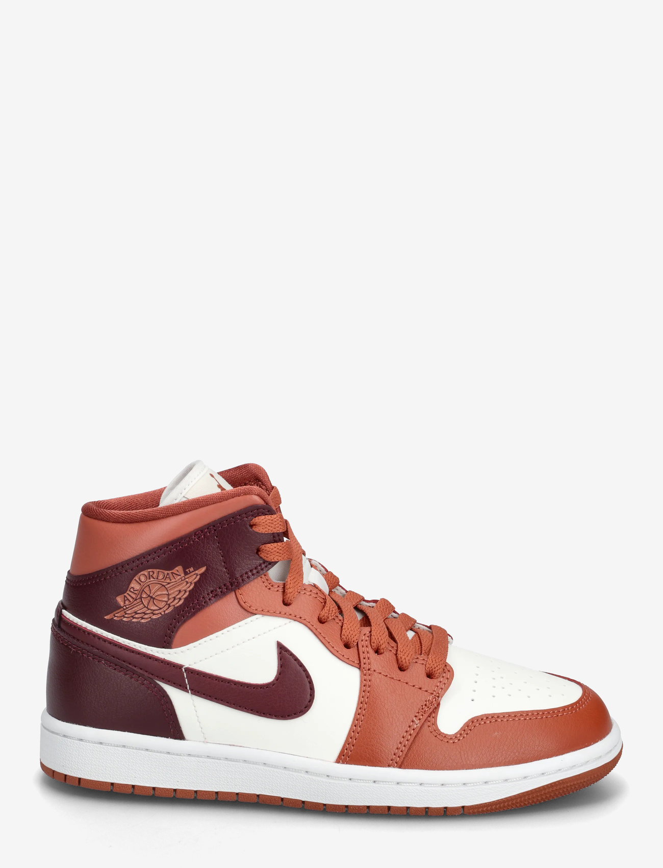 Nike - NIKE Air Jordan 1 Mid - höga sneakers - dusty peach/night maroon/sail/white - 1